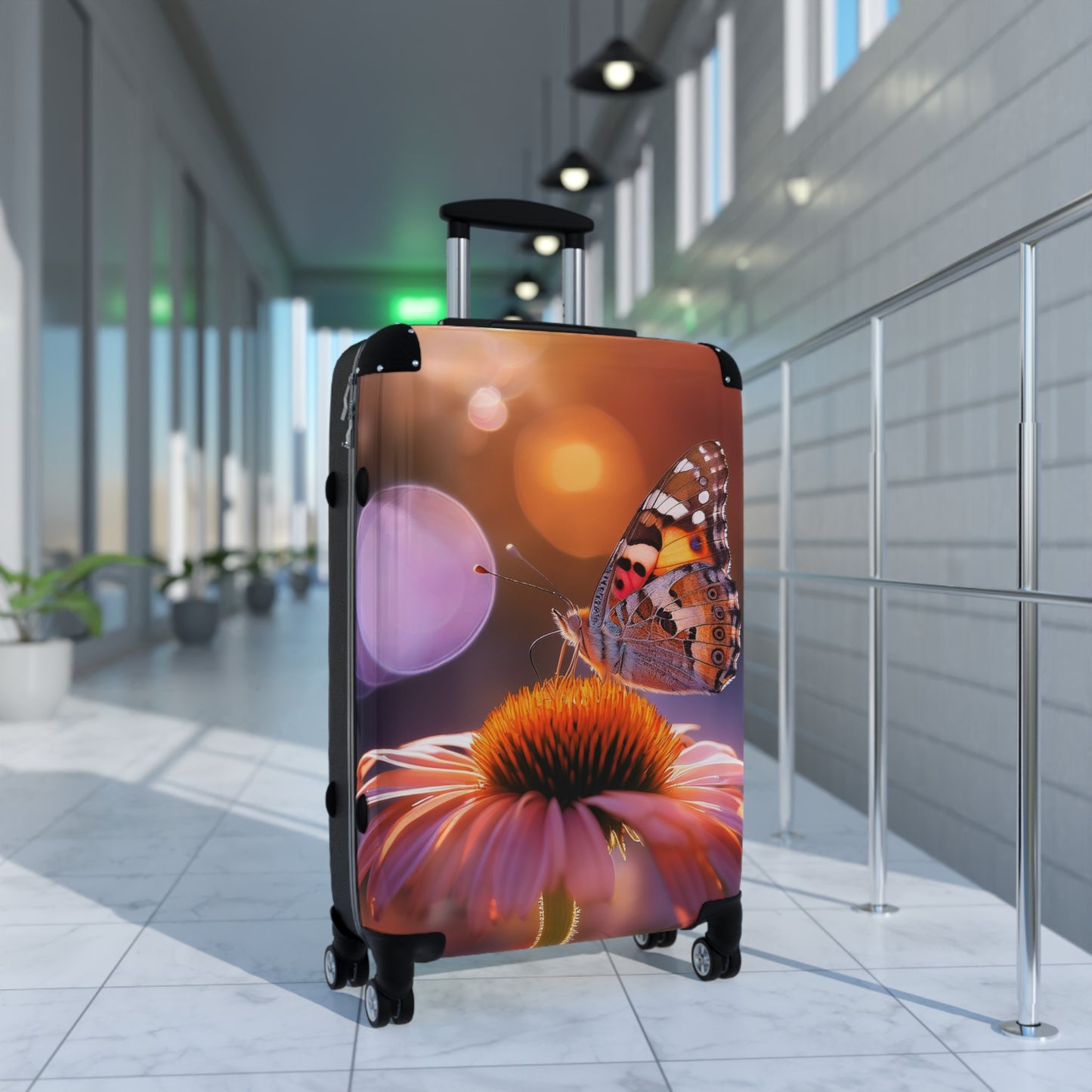 Nature Butterflies Flower Art Carry-On Suitcase - Stylish Luggage for Travelers