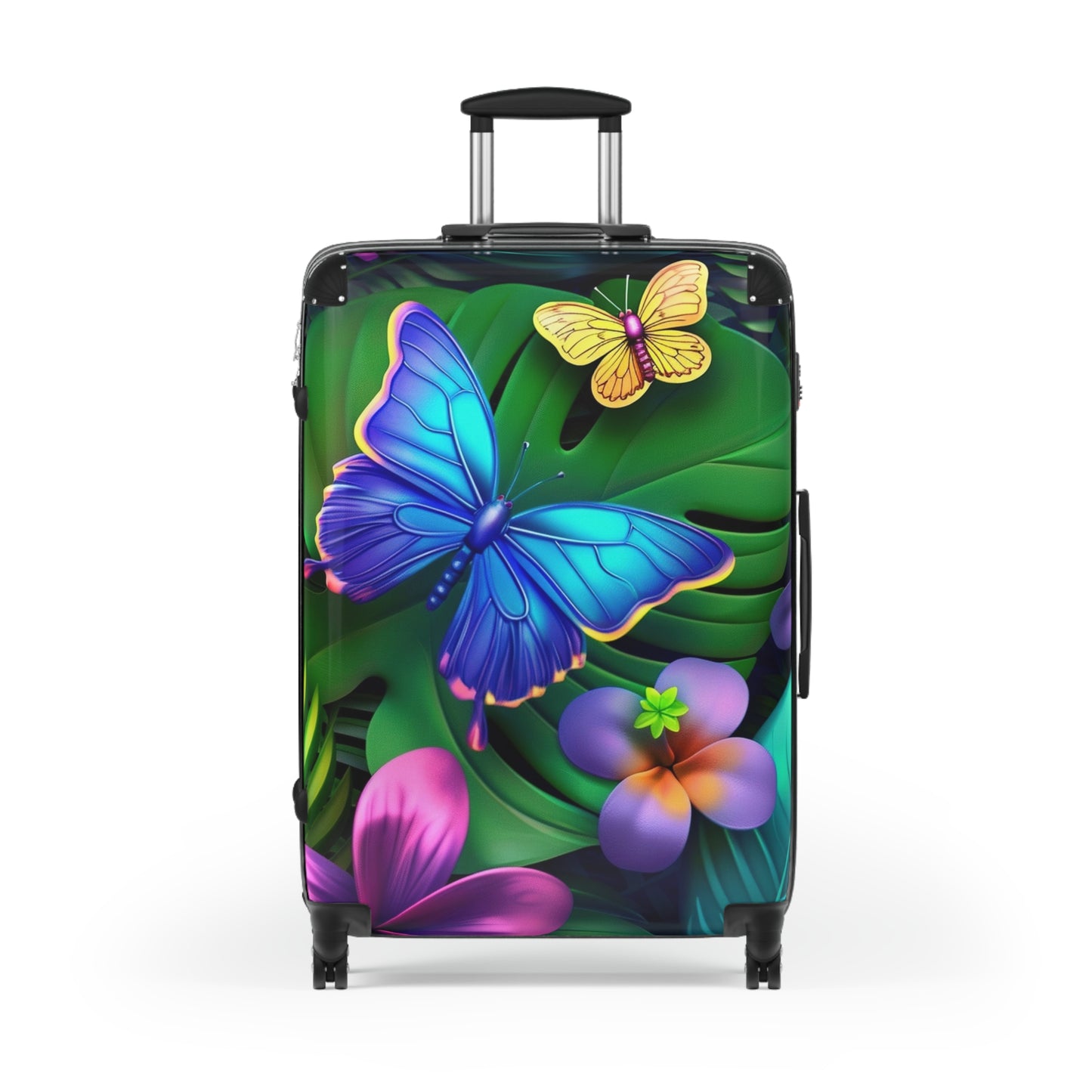 Nature Flowers Floral Animated Magenta Art Carry-On Suitcase - Stylish Luggage for Travelers