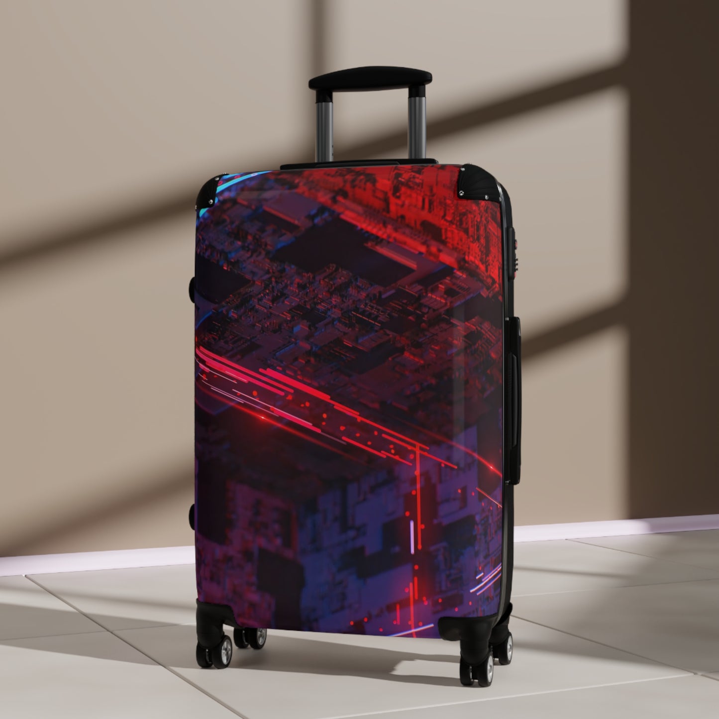 Abstract Cube Art Carry-On Suitcase - Stylish Luggage for Travelers