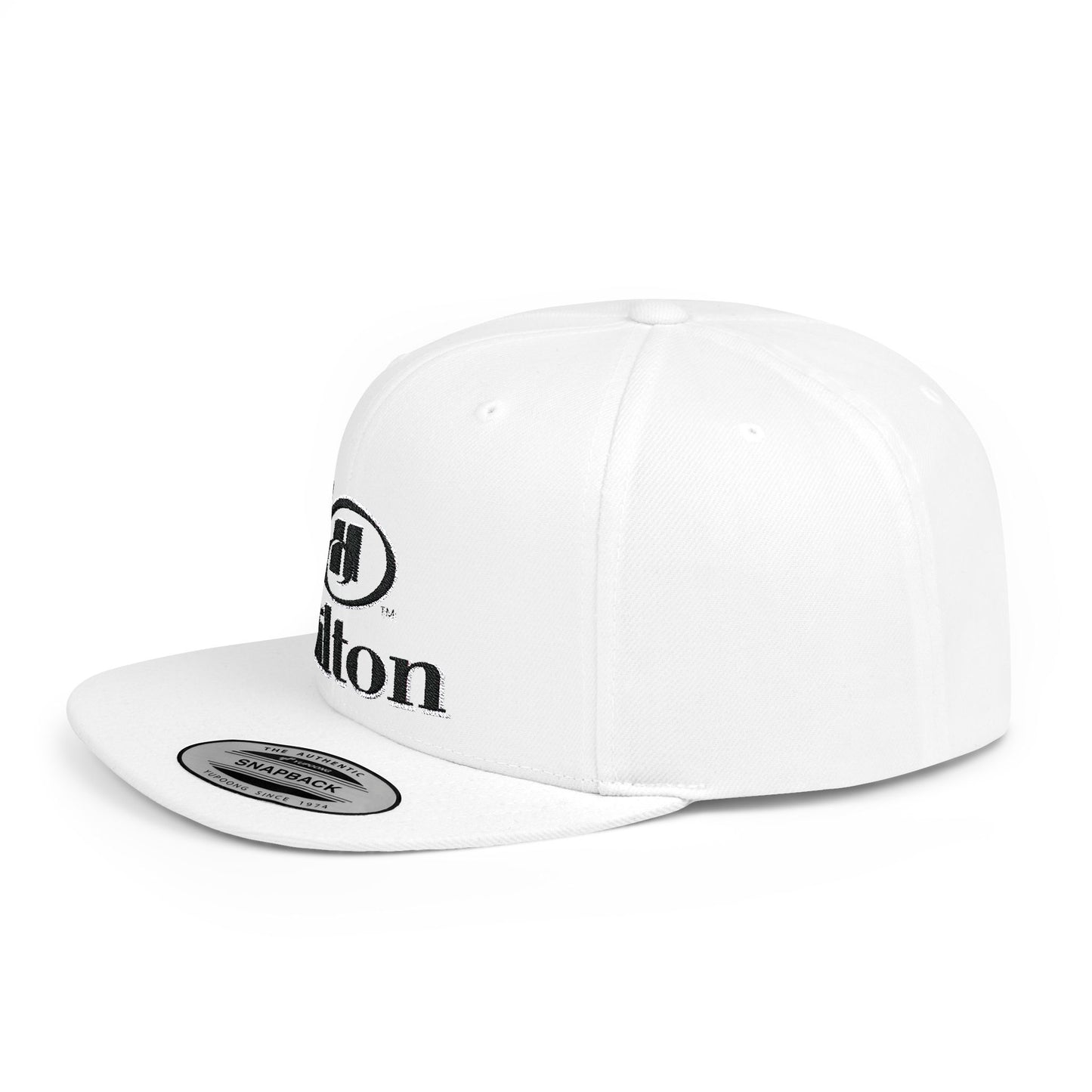 Hilton Black Logo Flat Bill Snapback – Lightweight, Custom Fit, Premium Quality