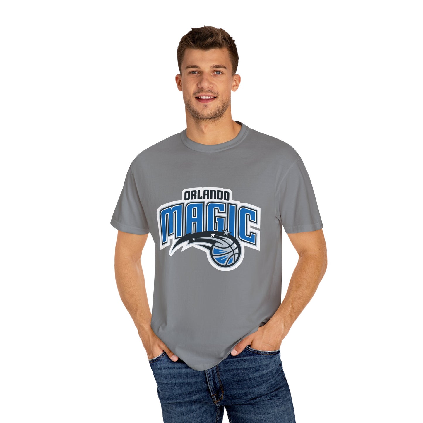 Orlando Magic Hoop Lifestyle Garment-Dyed T-Shirt – Premium Cotton Tee for Customization