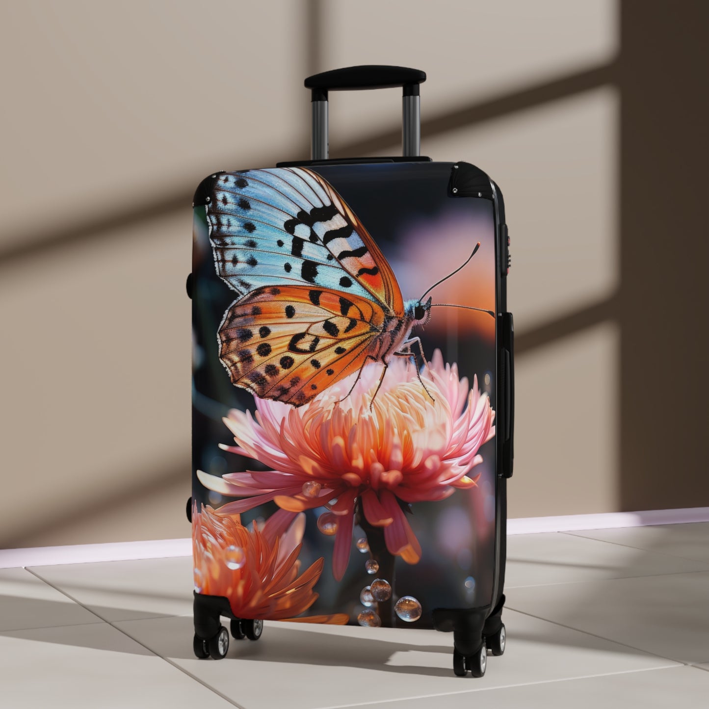 Nature Butterflies Floral On Flowers Art Carry-On Suitcase - Stylish Luggage for Travelers