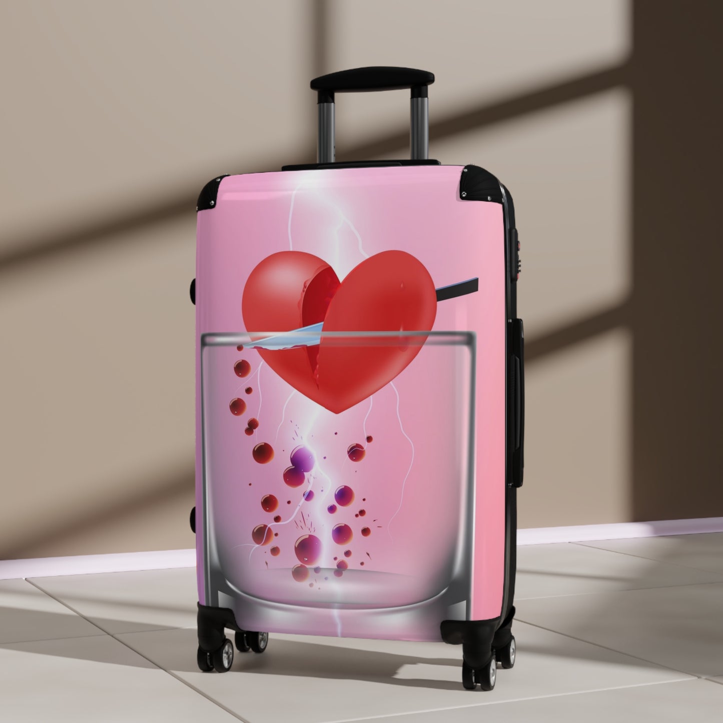 Love Broken Glass Heart Art Carry-On Suitcase - Stylish Luggage for Travelers
