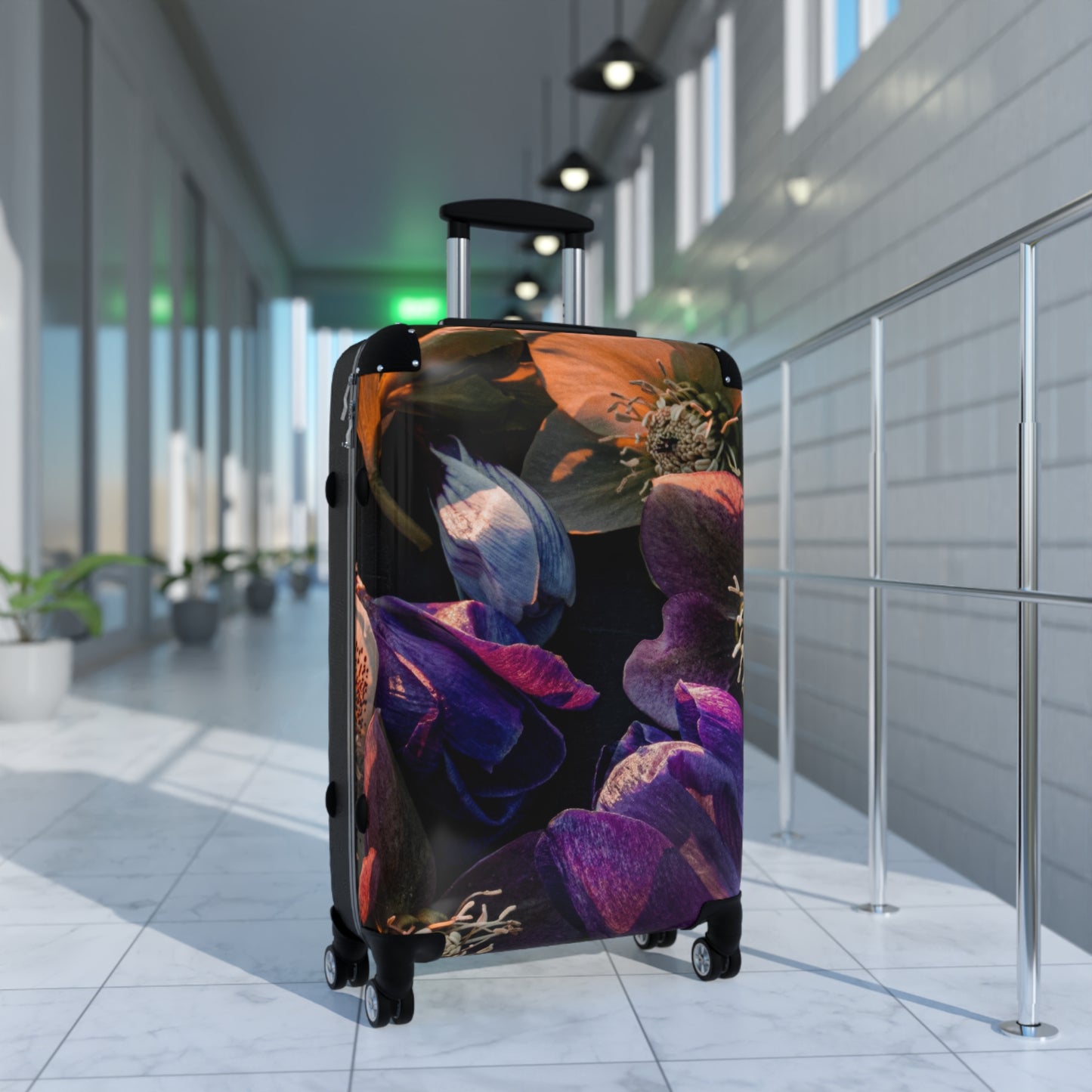 Nature Flowers Floral Hellebore Art Carry-On Suitcase - Stylish Luggage for Travelers