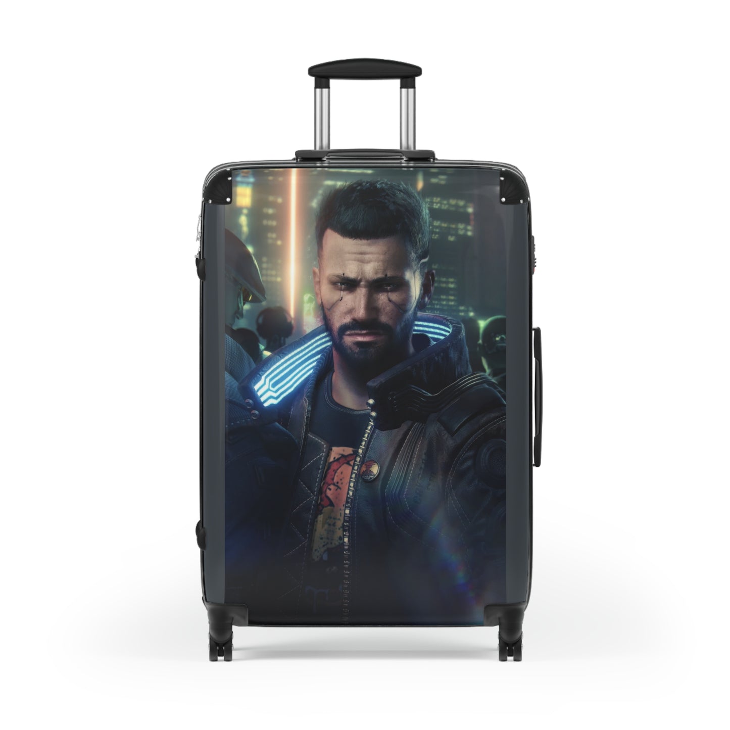 Video Games Cyberpunk 2077 Male Carry-On Suitcase - Stylish Luggage for Travelers