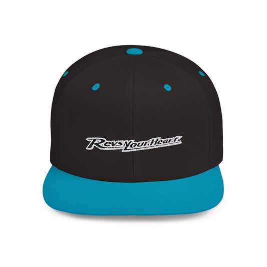 Revs Your Heart Flat Bill Snapback – Lightweight, Custom Fit, Premium Quality