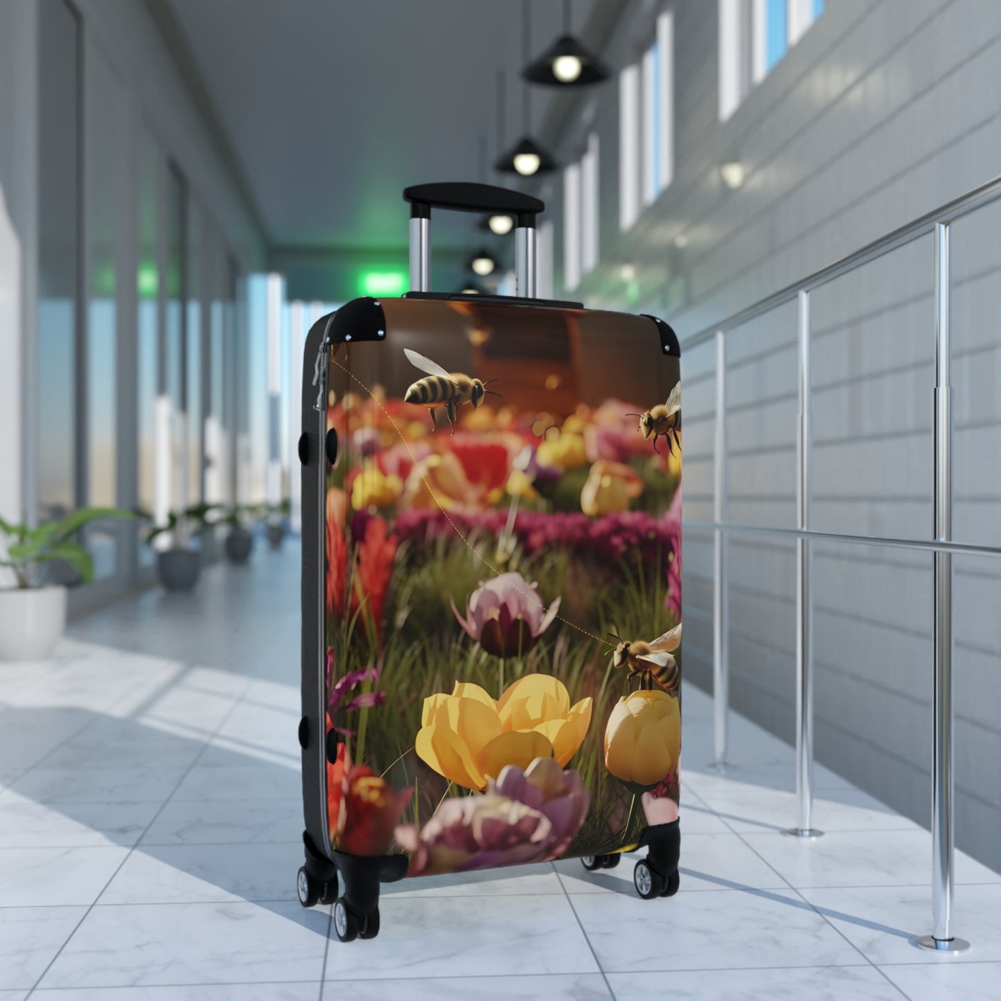 Nature Flowers Floral Vibrant Garden Art Carry-On Suitcase - Stylish Luggage for Travelers