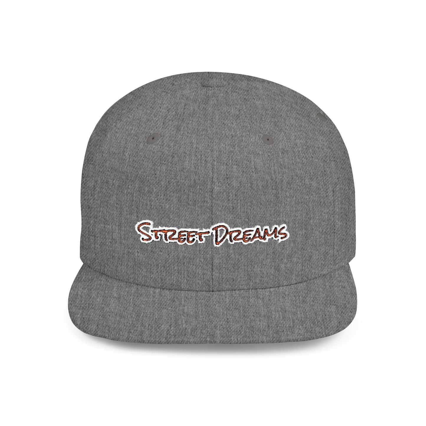 Text Street Dreams Flat Bill Snapback – Lightweight, Custom Fit, Premium Quality