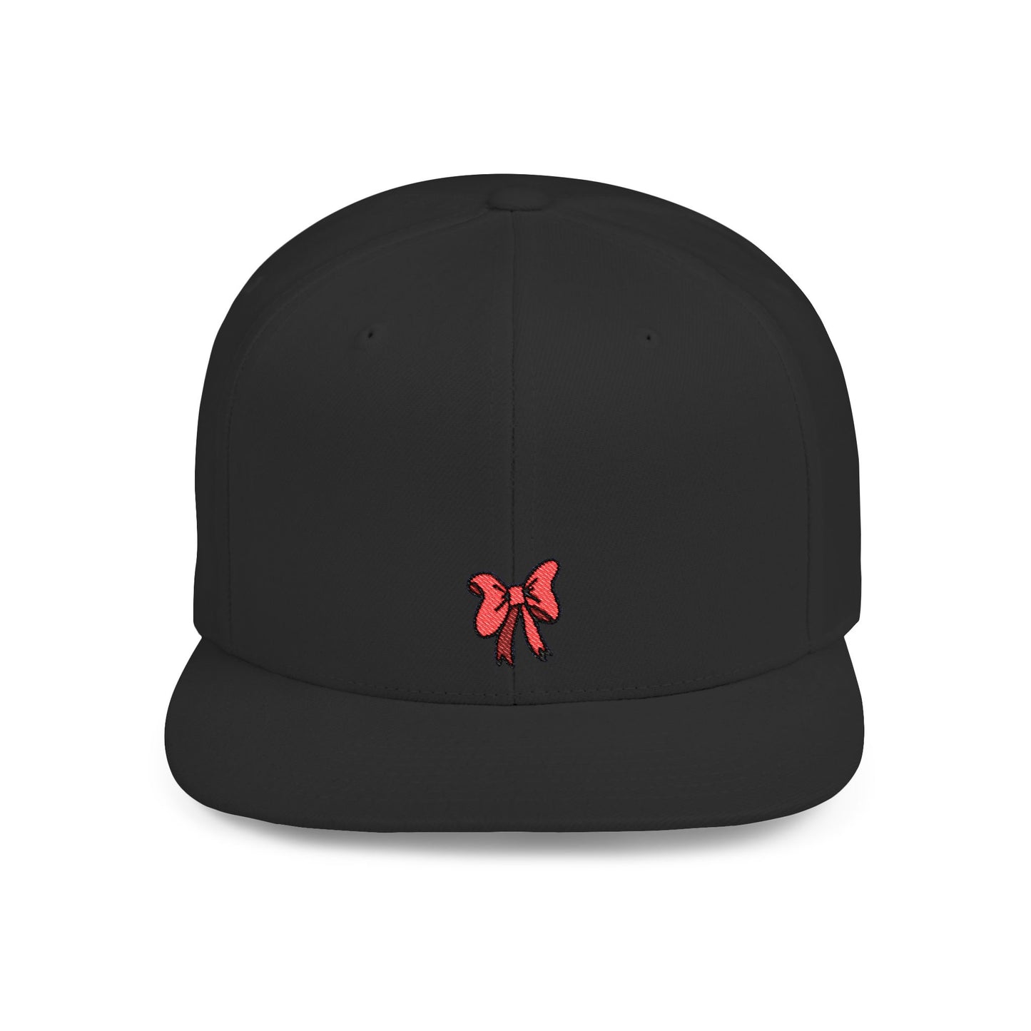 Icons Embroidered Bow Flat Bill Snapback – Lightweight, Custom Fit, Premium Quality