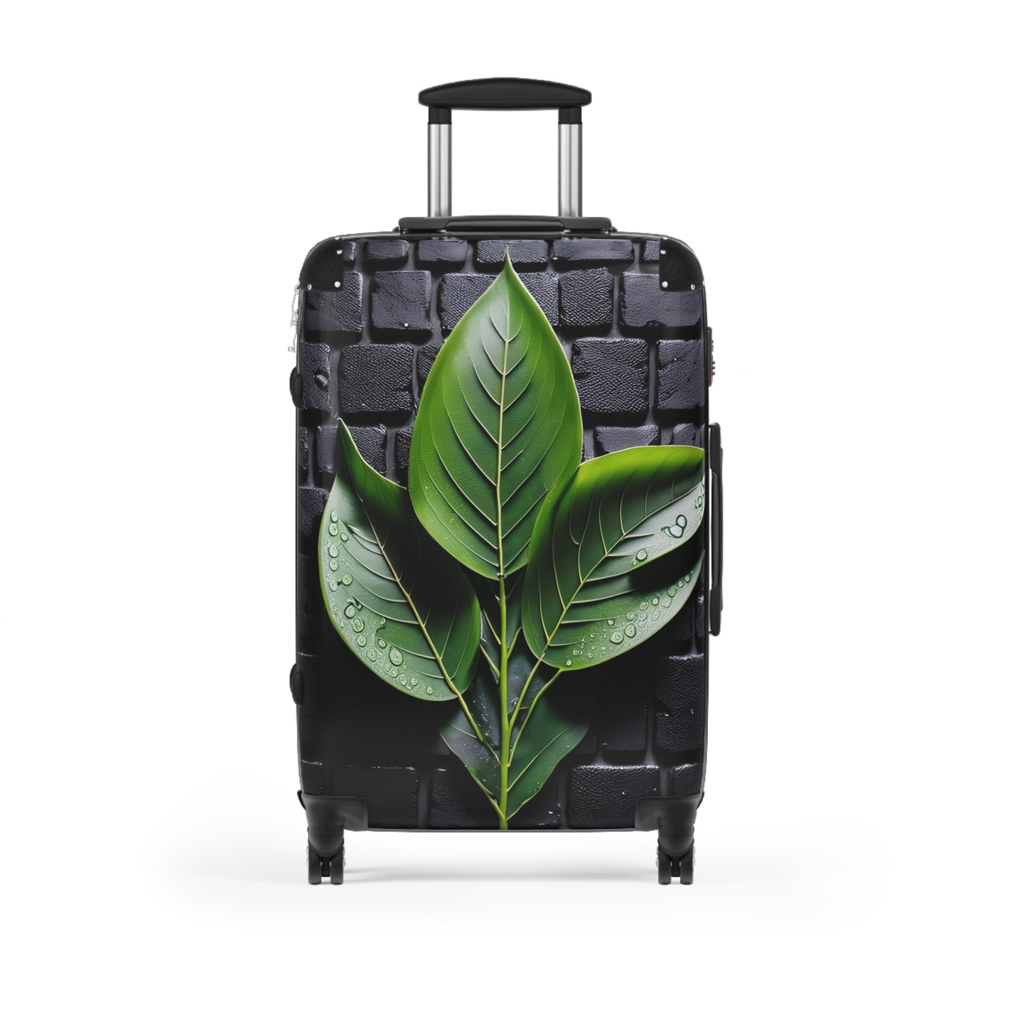 Nature Green Leaves With Water Art Carry-On Suitcase - Stylish Luggage for Travelers