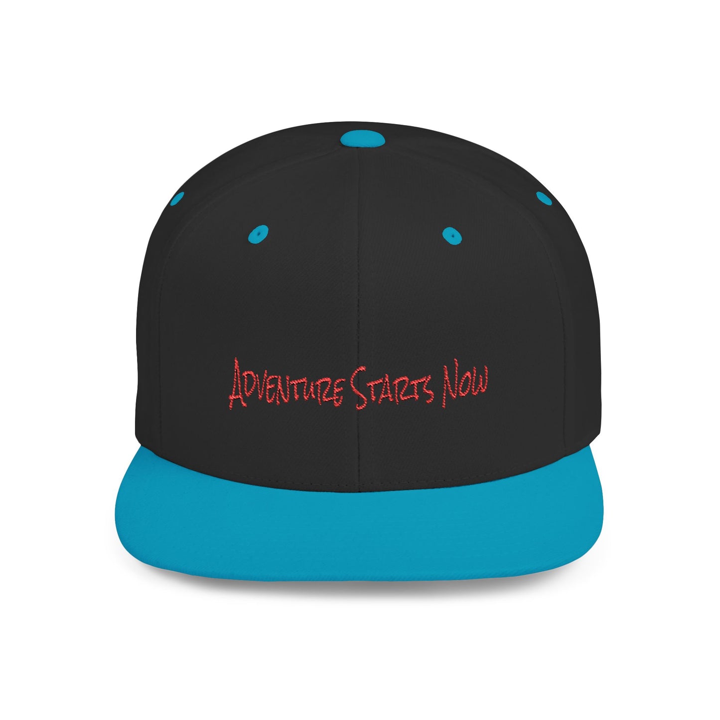 Text Adventure Starts Now Flat Bill Snapback – Lightweight, Custom Fit, Premium Quality