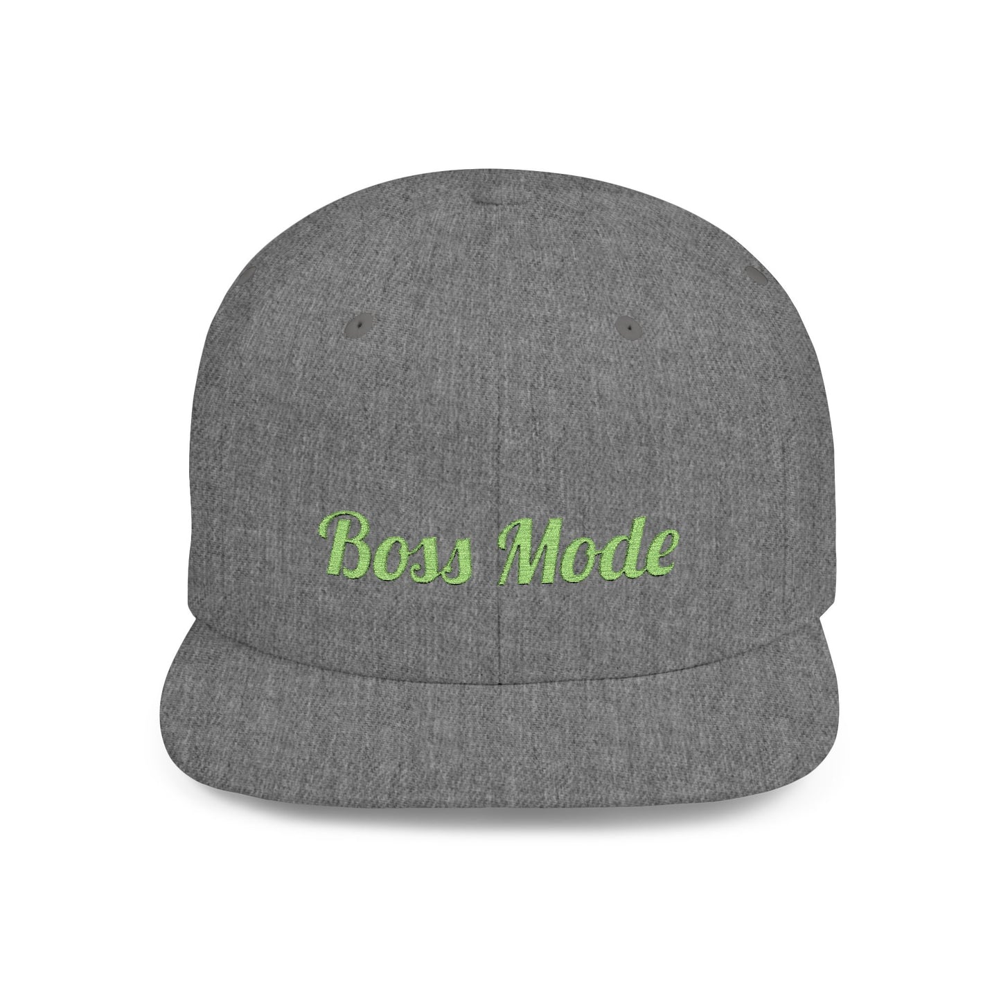Text Boss Mode Flat Bill Snapback – Lightweight, Custom Fit, Premium Quality