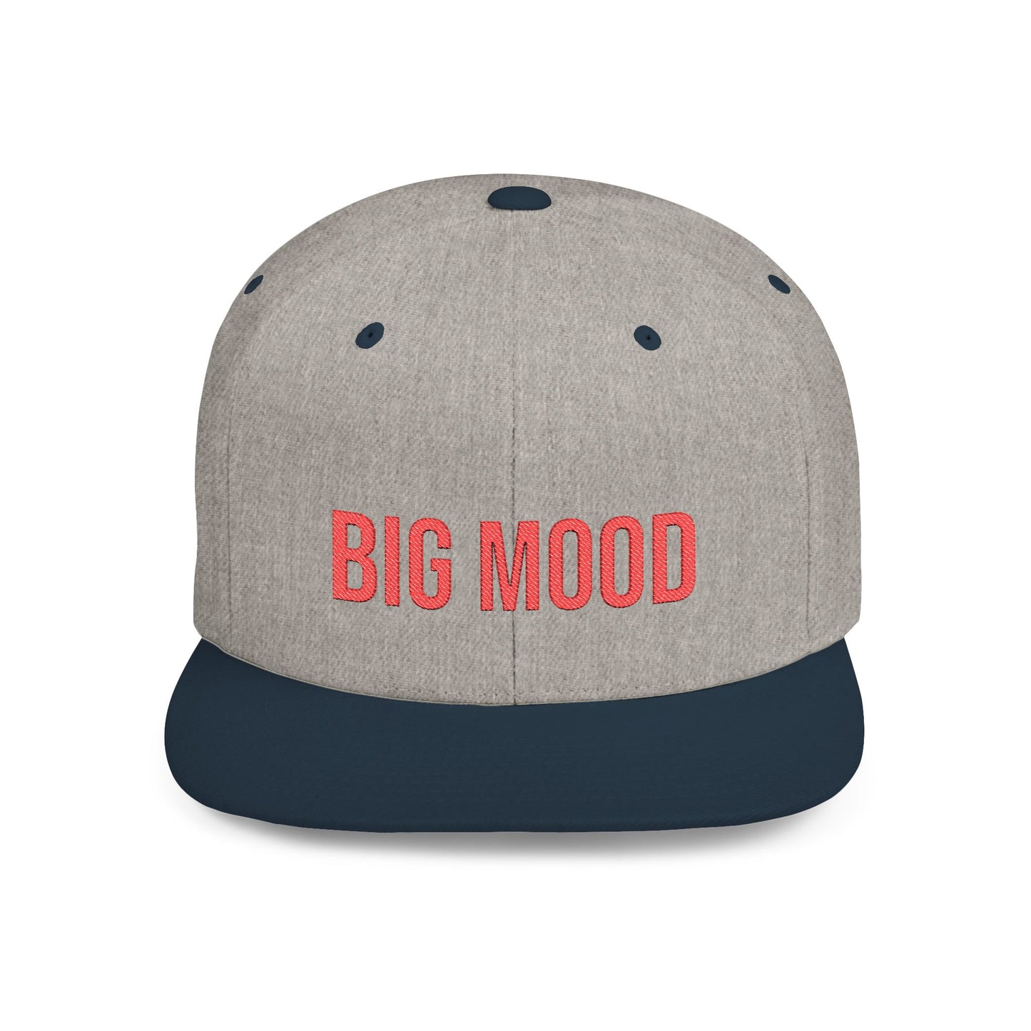 Text BIg Mood Flat Bill Snapback – Lightweight, Custom Fit, Premium Quality