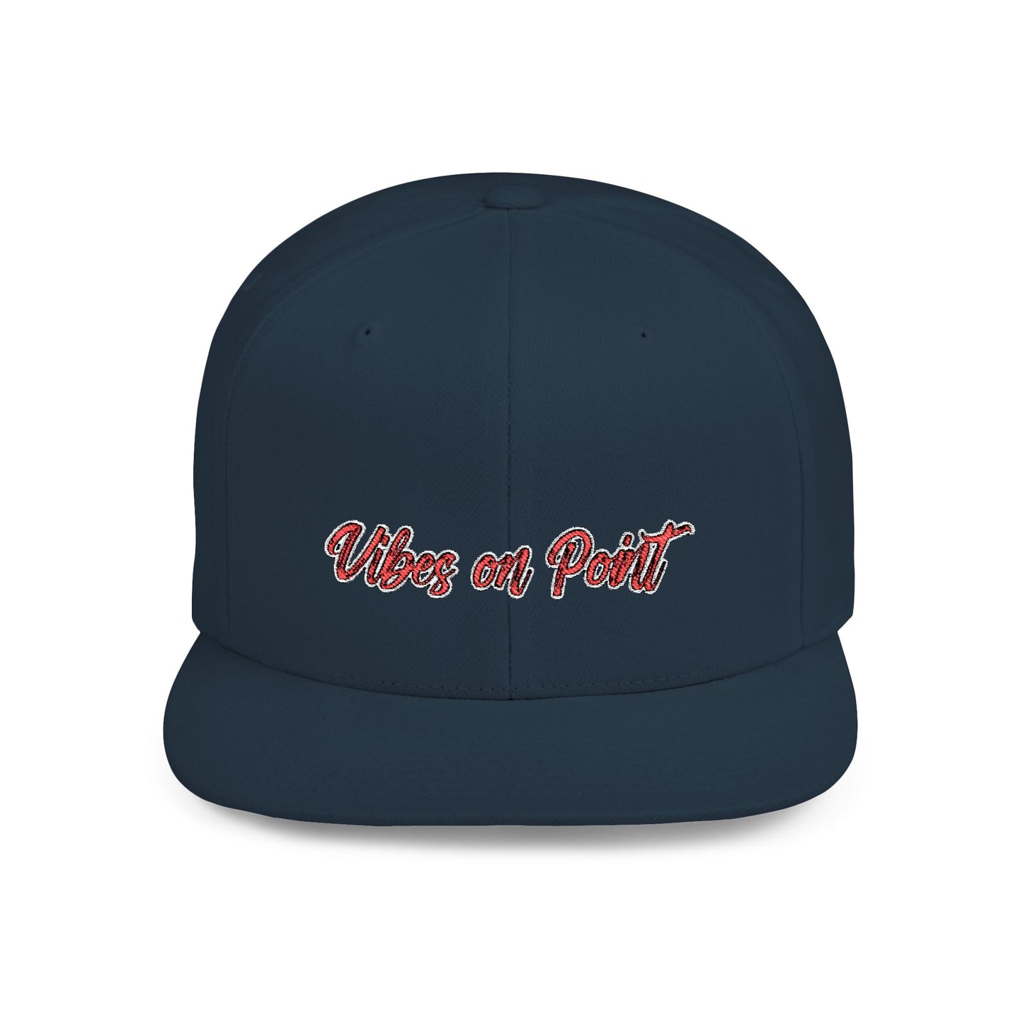 Text Vibes On Point Flat Bill Snapback – Lightweight, Custom Fit, Premium Quality