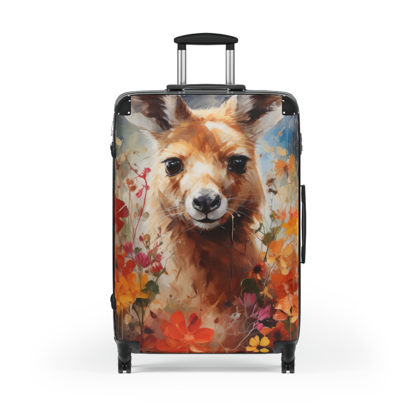 Nature Flowers Floral Cute Kangaroo Art Carry-On Suitcase - Stylish Luggage for Travelers