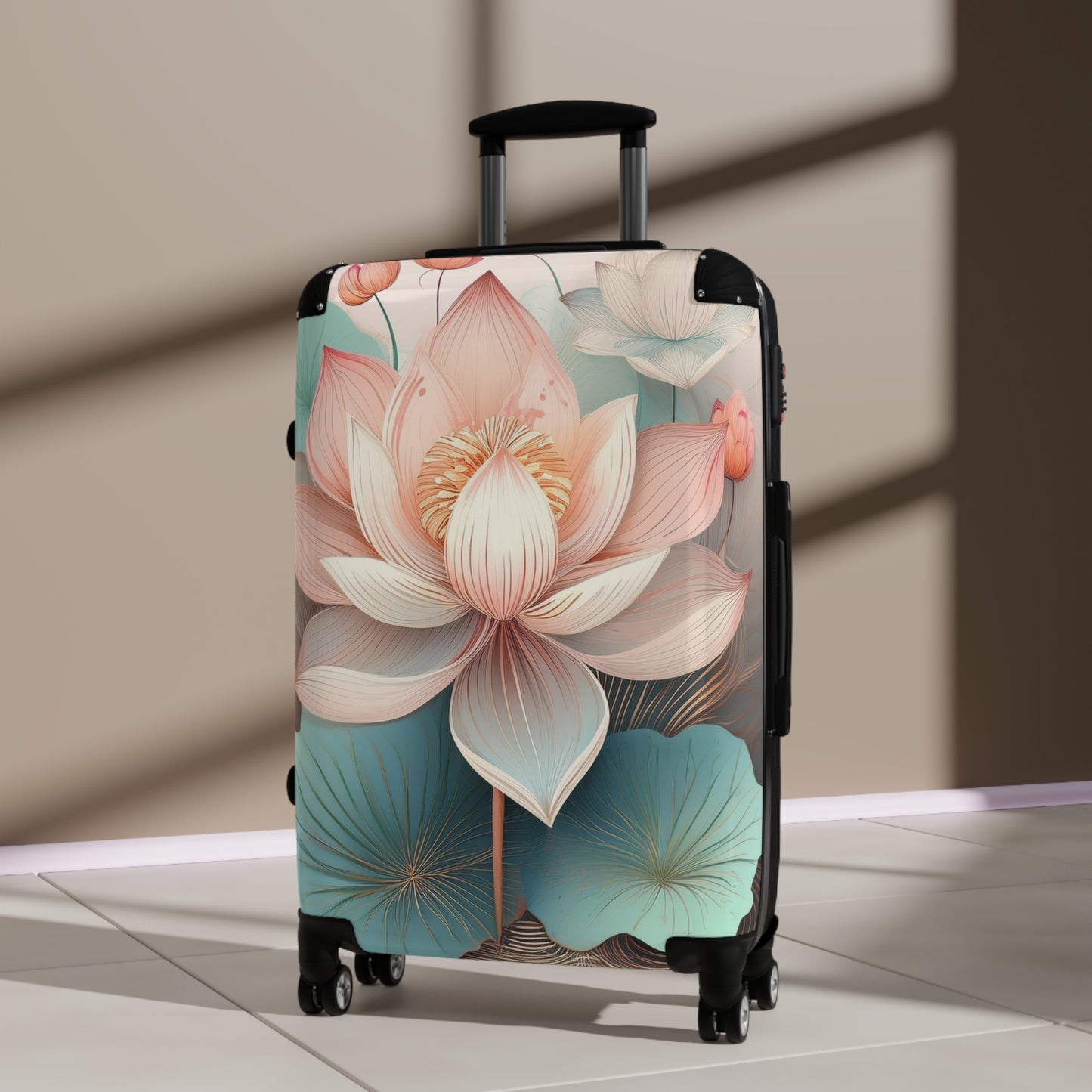 Nature Flowers Floral Dedicated Pink Art Carry-On Suitcase - Stylish Luggage for Travelers