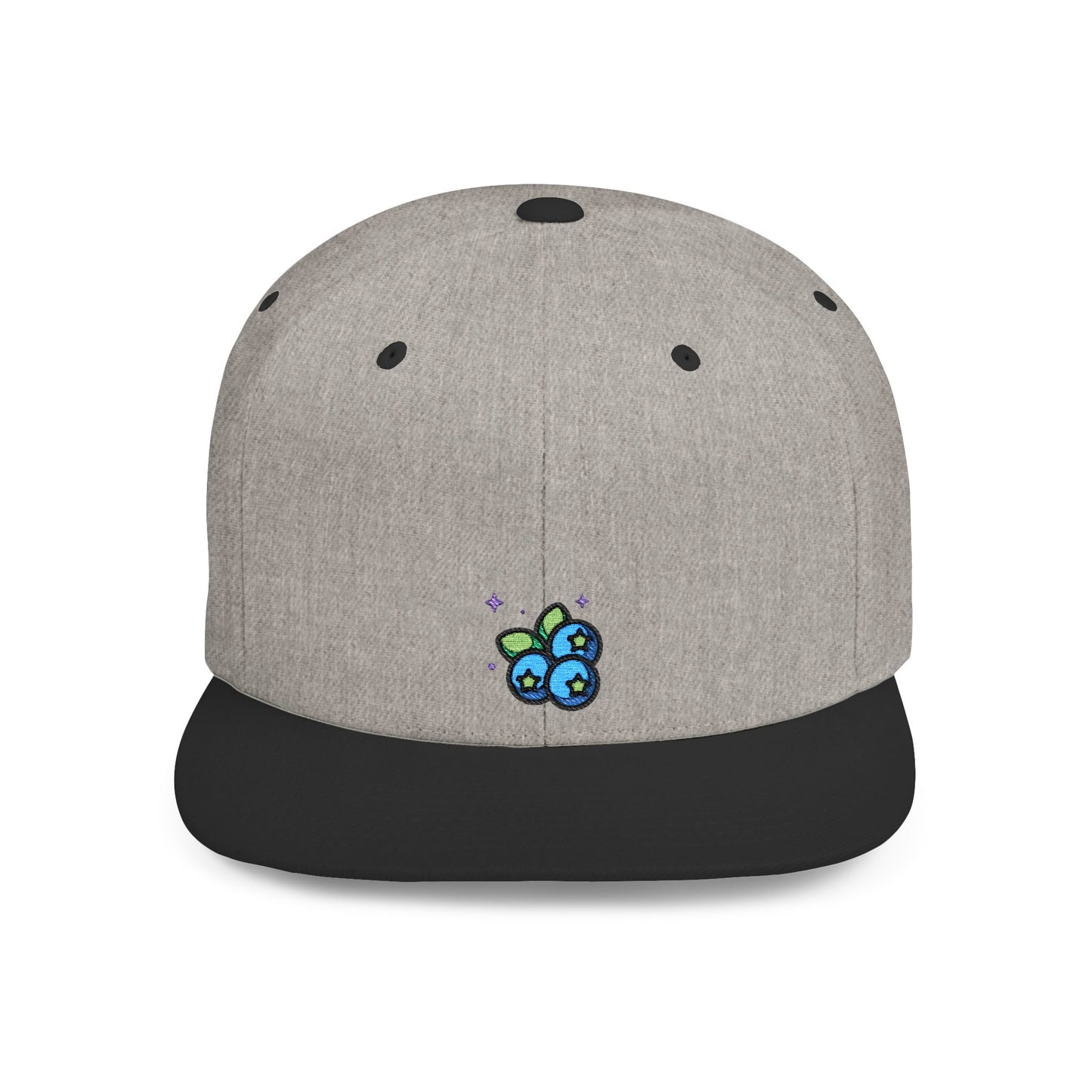 Icons Embroidered Blue Berries Flat Bill Snapback – Lightweight, Custom Fit, Premium Quality