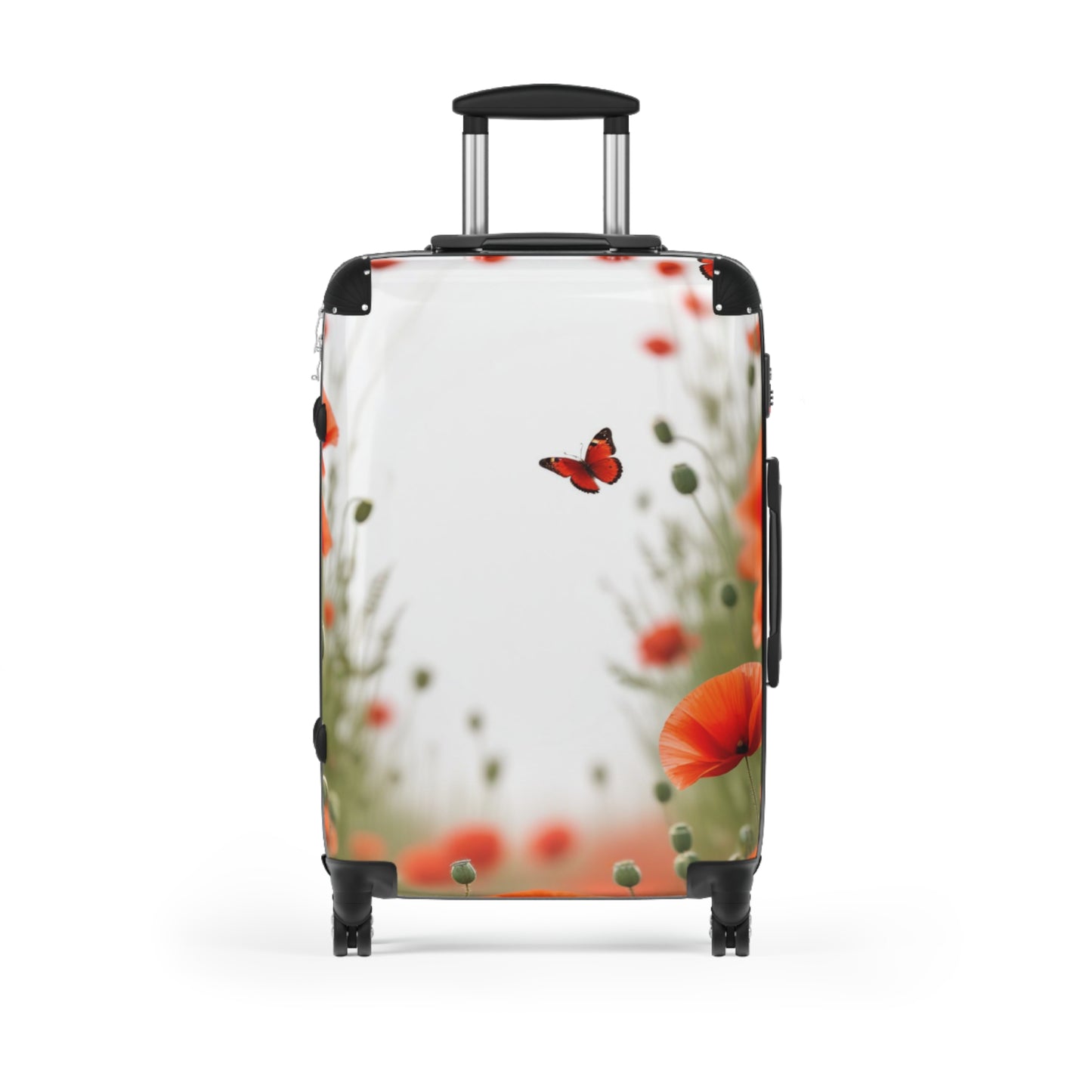 Nature Flowers Floral Poppy Art Carry-On Suitcase - Stylish Luggage for Travelers