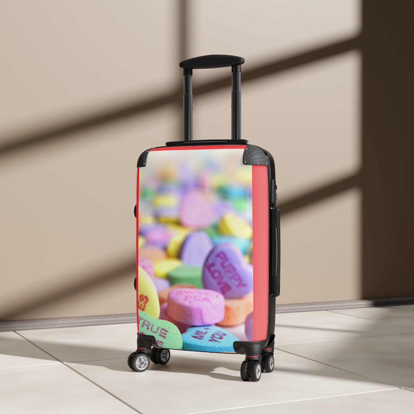 Love Heart Valentine Art Carry-On Suitcase - Stylish Luggage for Travelers