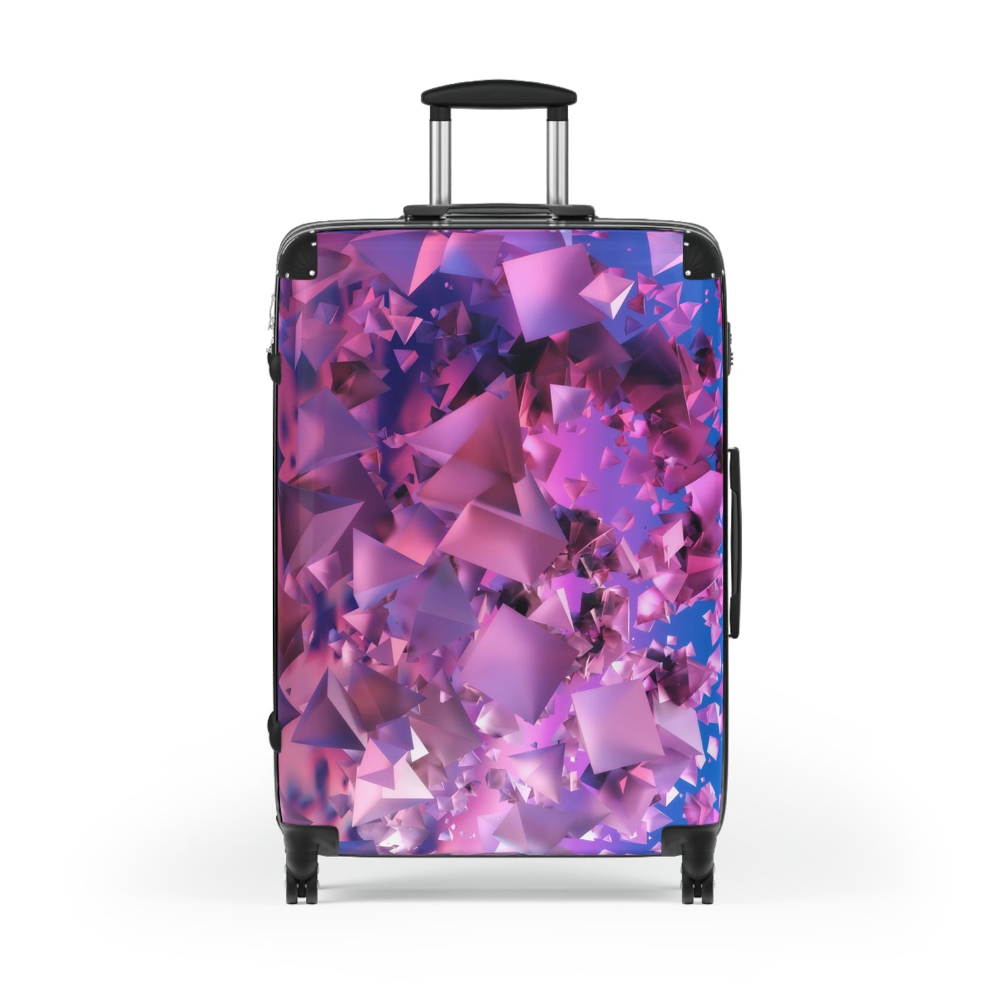 Abstract 3D Pyramids Art Carry-On Suitcase - Stylish Luggage for Travelers