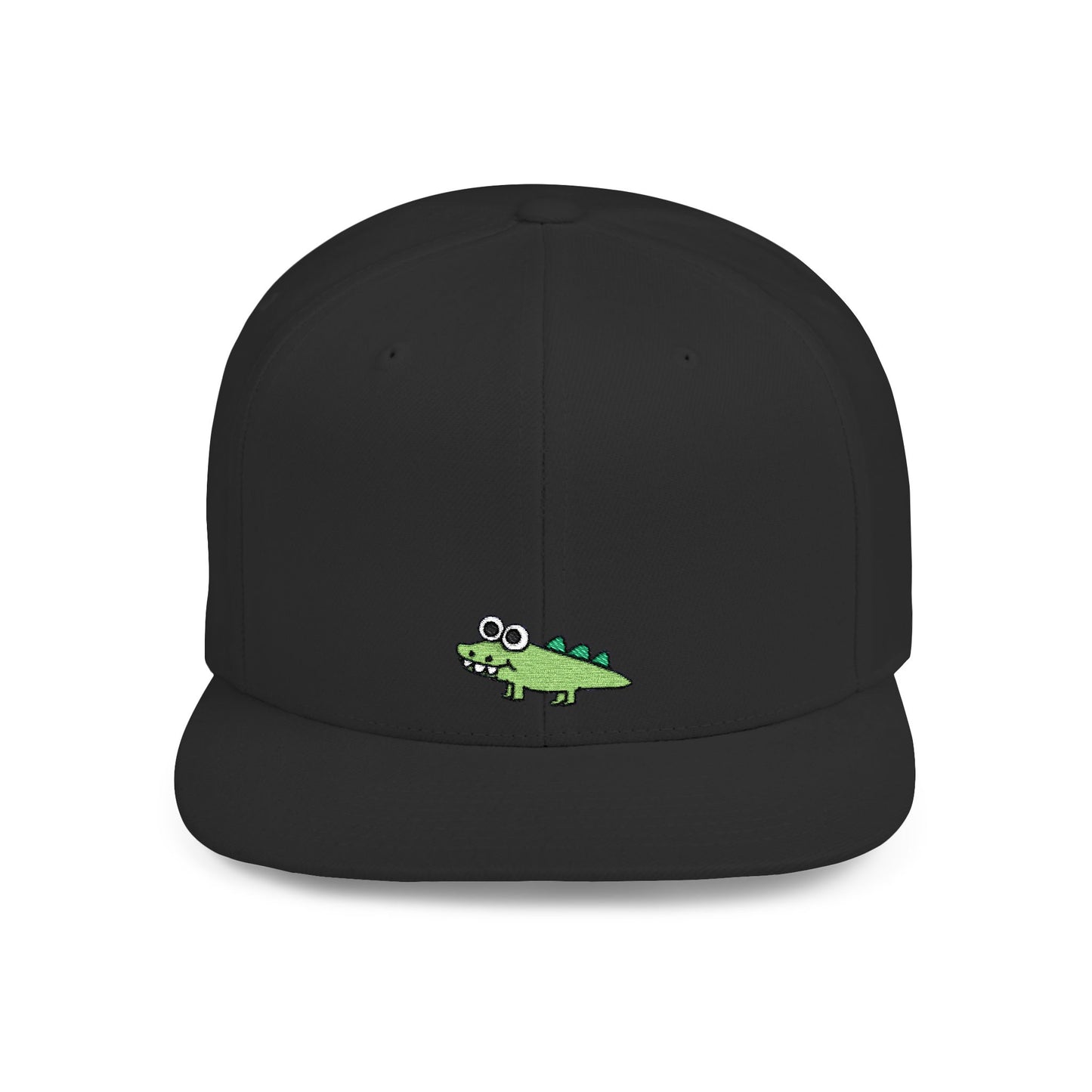 Icons Embroidered Crocodile Flat Bill Snapback – Lightweight, Custom Fit, Premium Quality