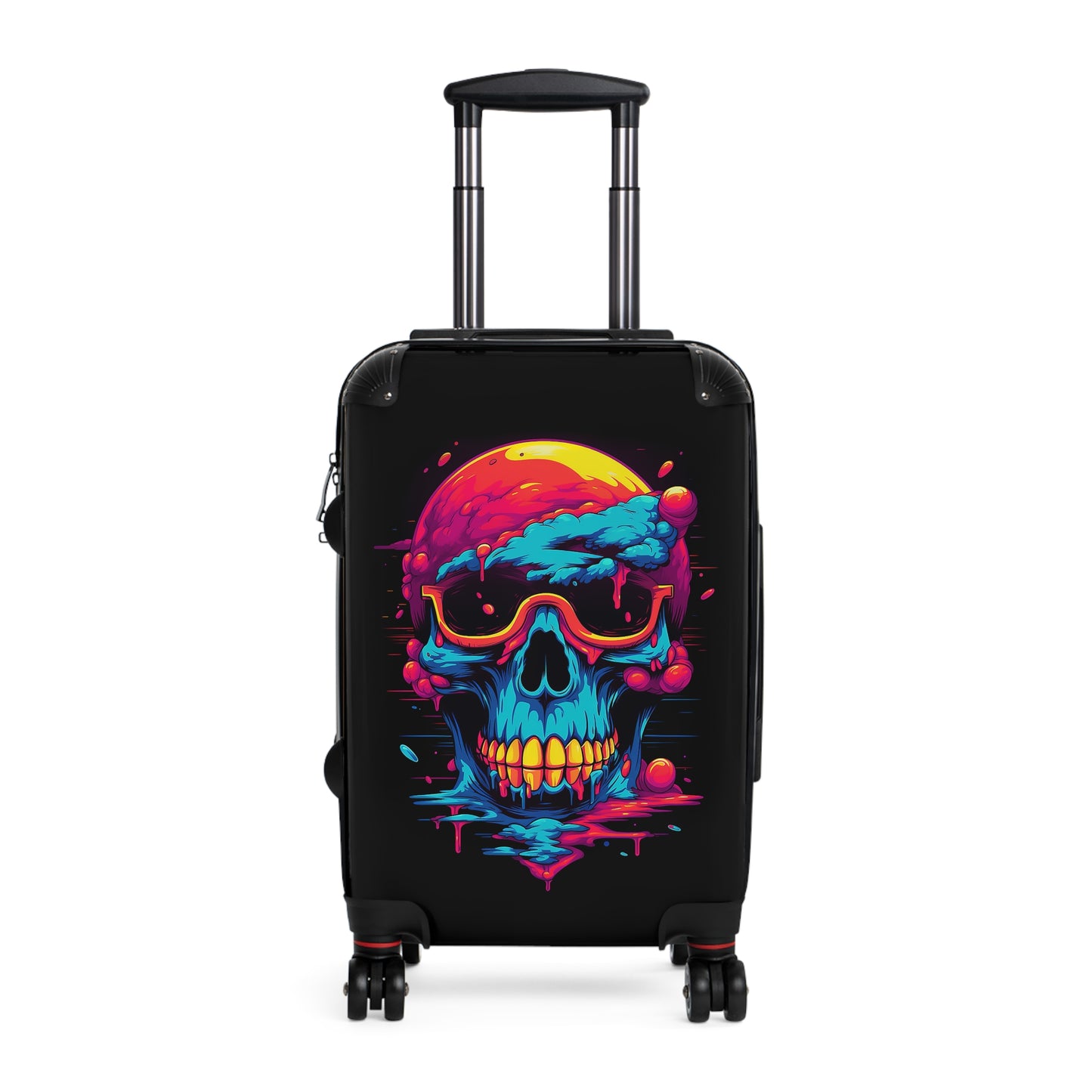 Abstract Skull Colorful Carry-On Suitcase - Stylish Luggage for Travelers