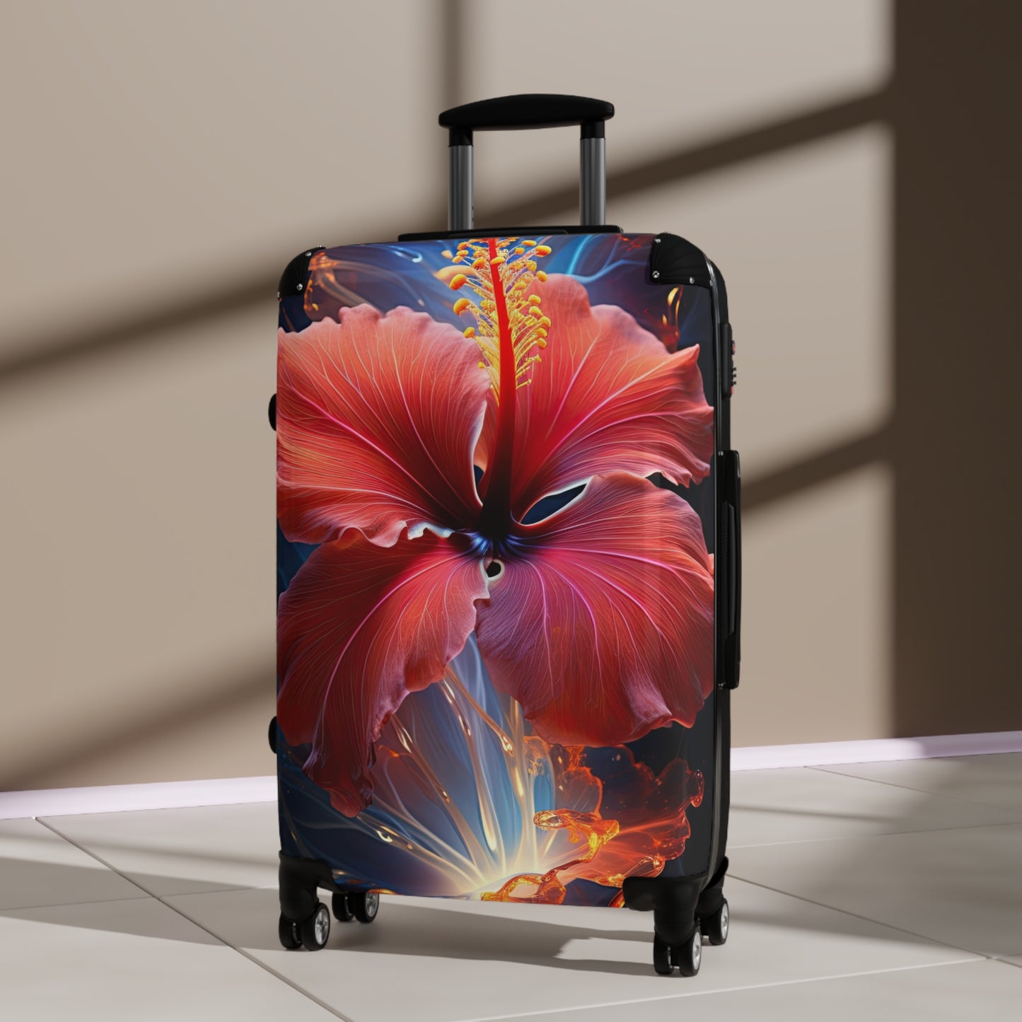 Nature Flowers Floral Hibiscus Flower Art Carry-On Suitcase - Stylish Luggage for Travelers