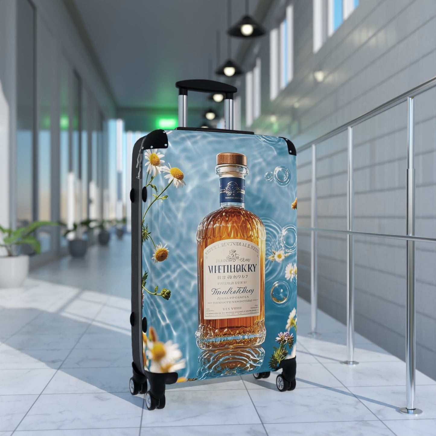 Nature Summer Rendering Glass Carry-On Suitcase - Stylish Luggage for Travelers
