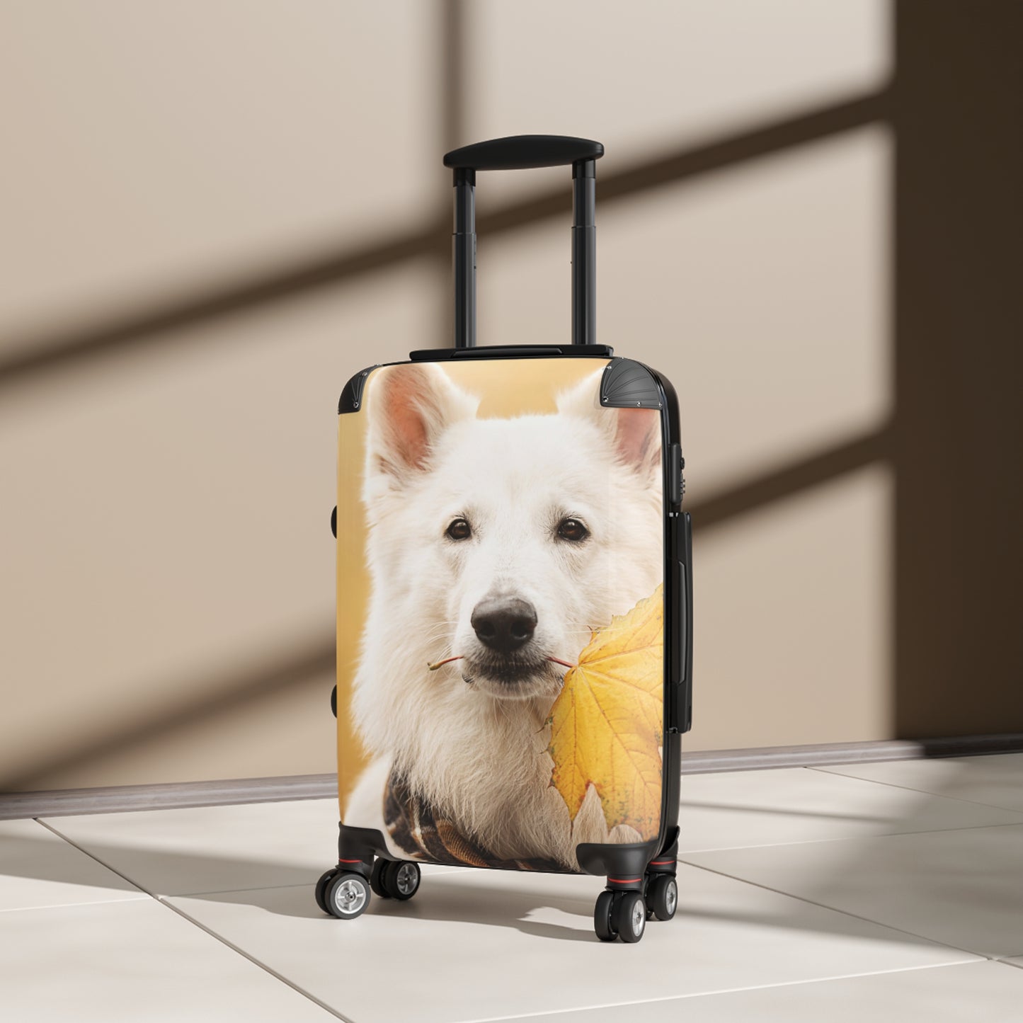 Animals White Swiss Shepherd Carry-On Suitcase - Stylish Luggage for Travelers