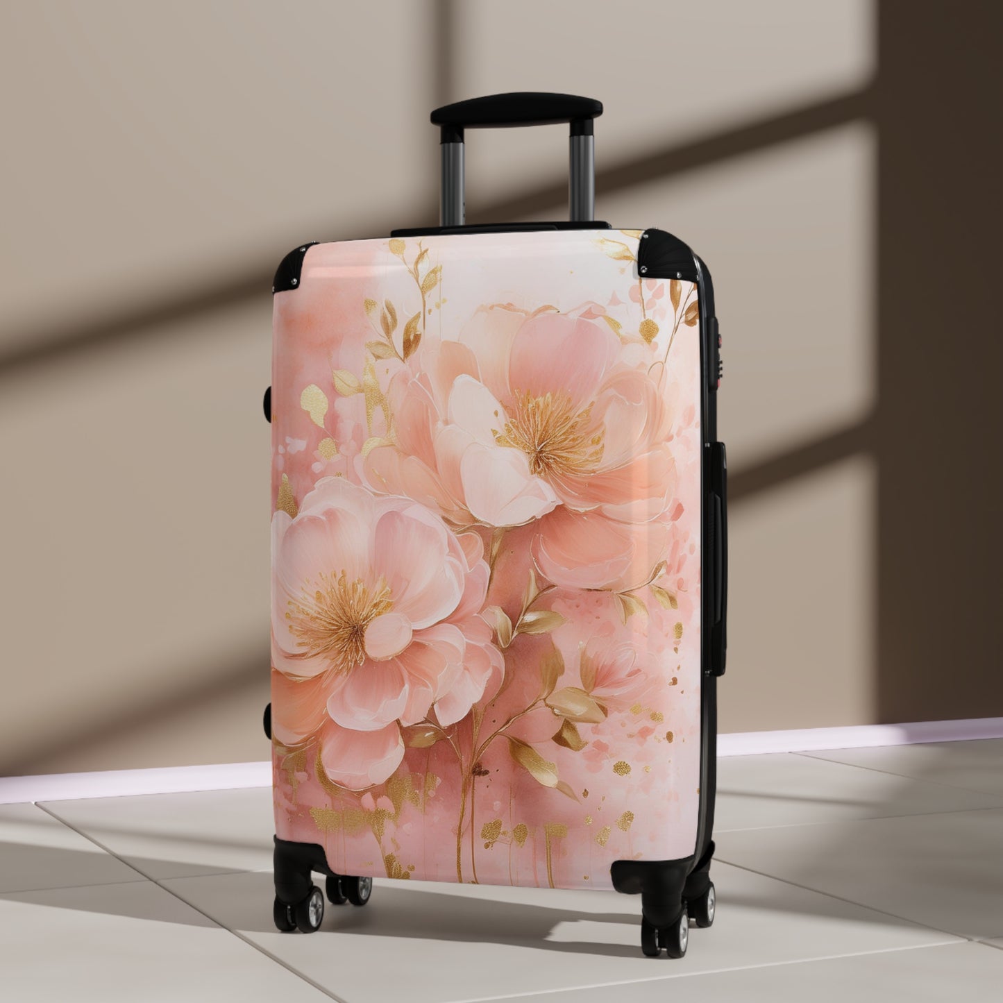 Nature Flowers Floral Pink Flowers Carry-On Suitcase - Stylish Luggage for Travelers