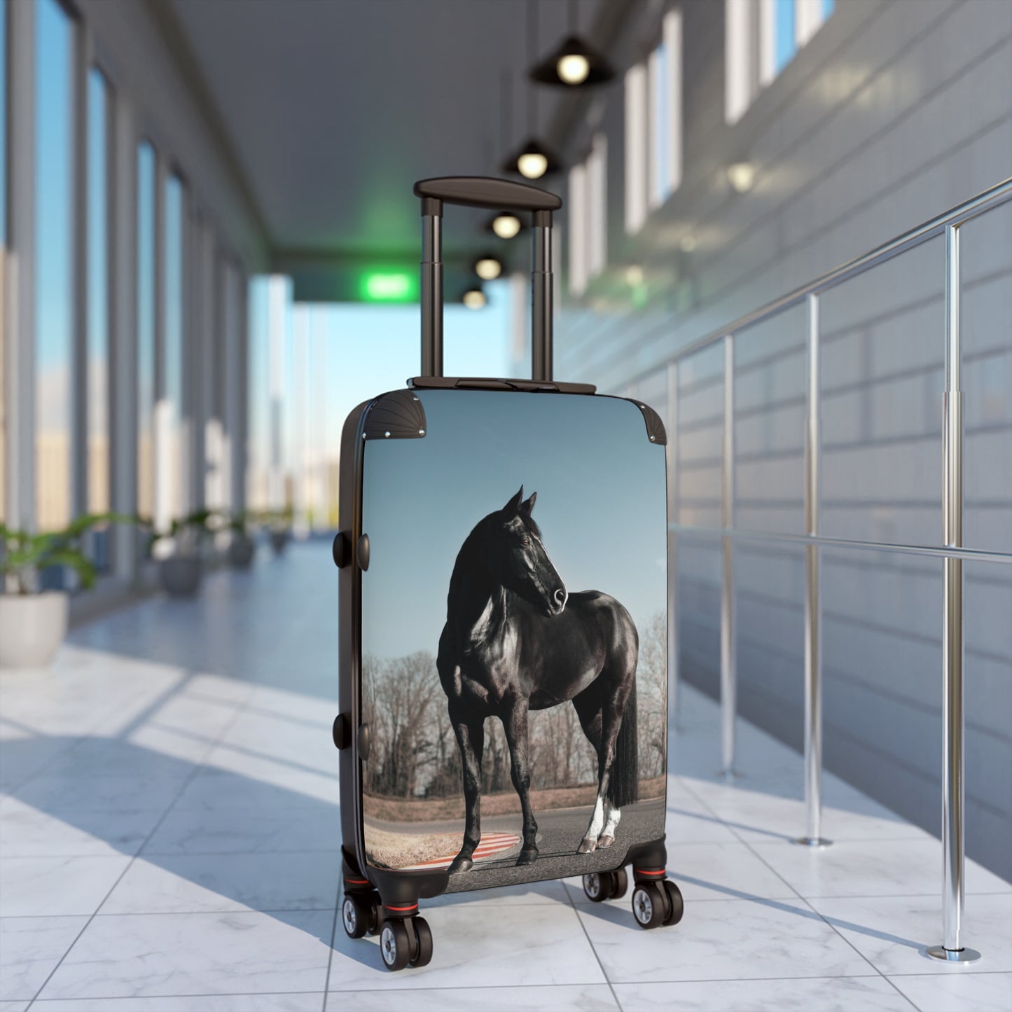 Animals Black Horse Carry-On Suitcase - Stylish Luggage for Travelers