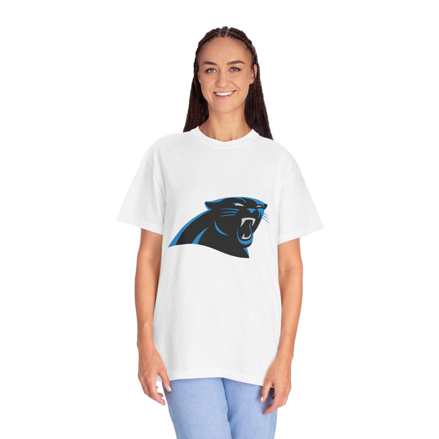 Carolina Panthers Go Panthers Garment-Dyed T-Shirt – Premium Cotton Tee for Customization