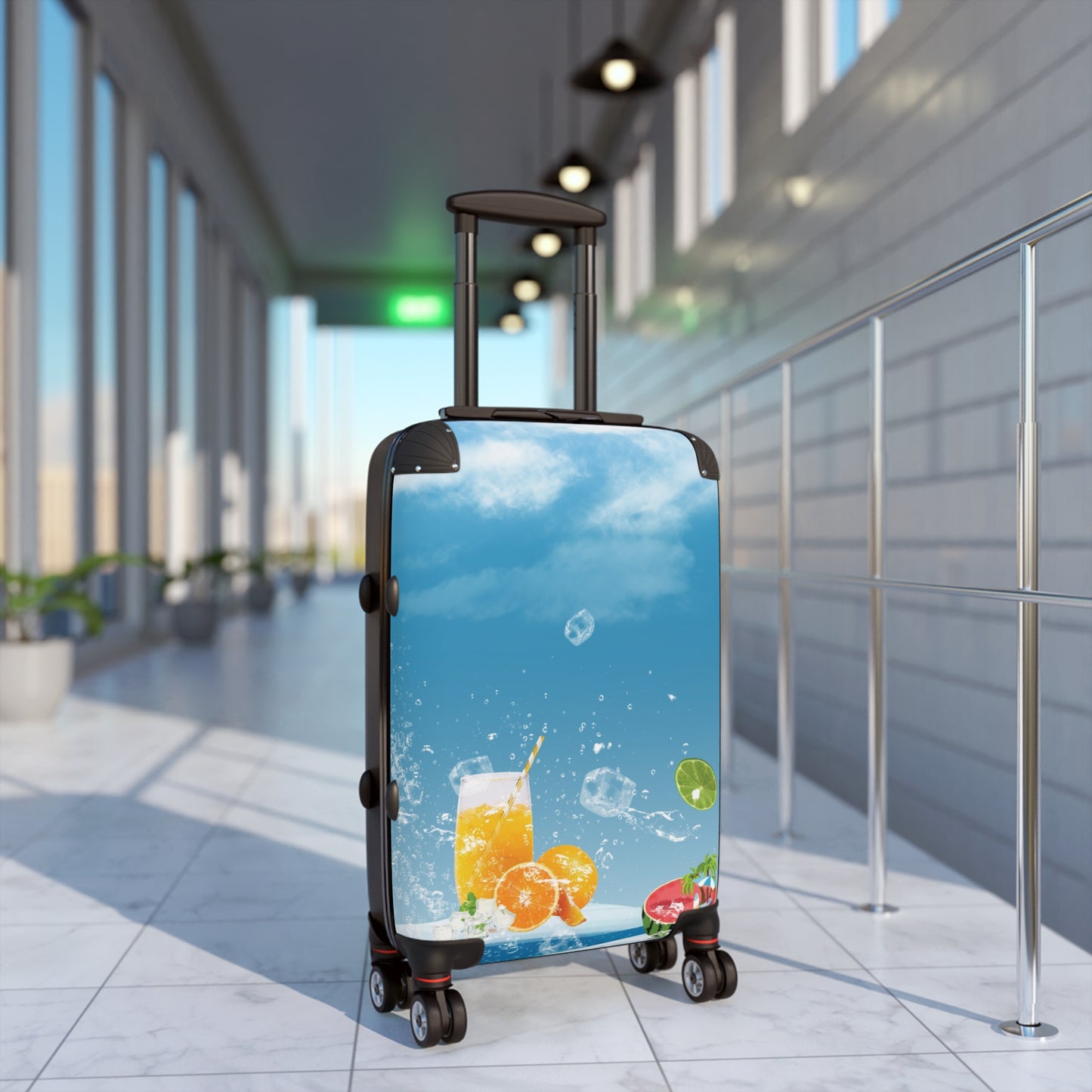 Nature Summer Watermelon Blue Refreshing Art Carry-On Suitcase - Stylish Luggage for Travelers