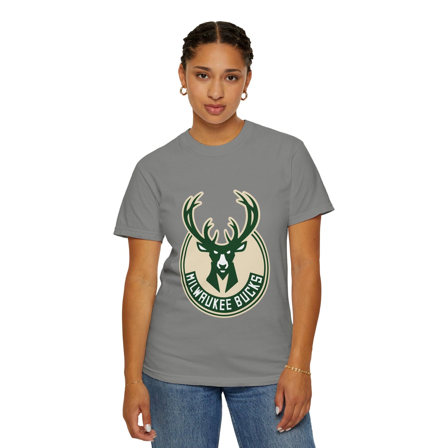 Milwaukee Bucks NBA Garment-Dyed T-Shirt – Premium Cotton Tee for Customization