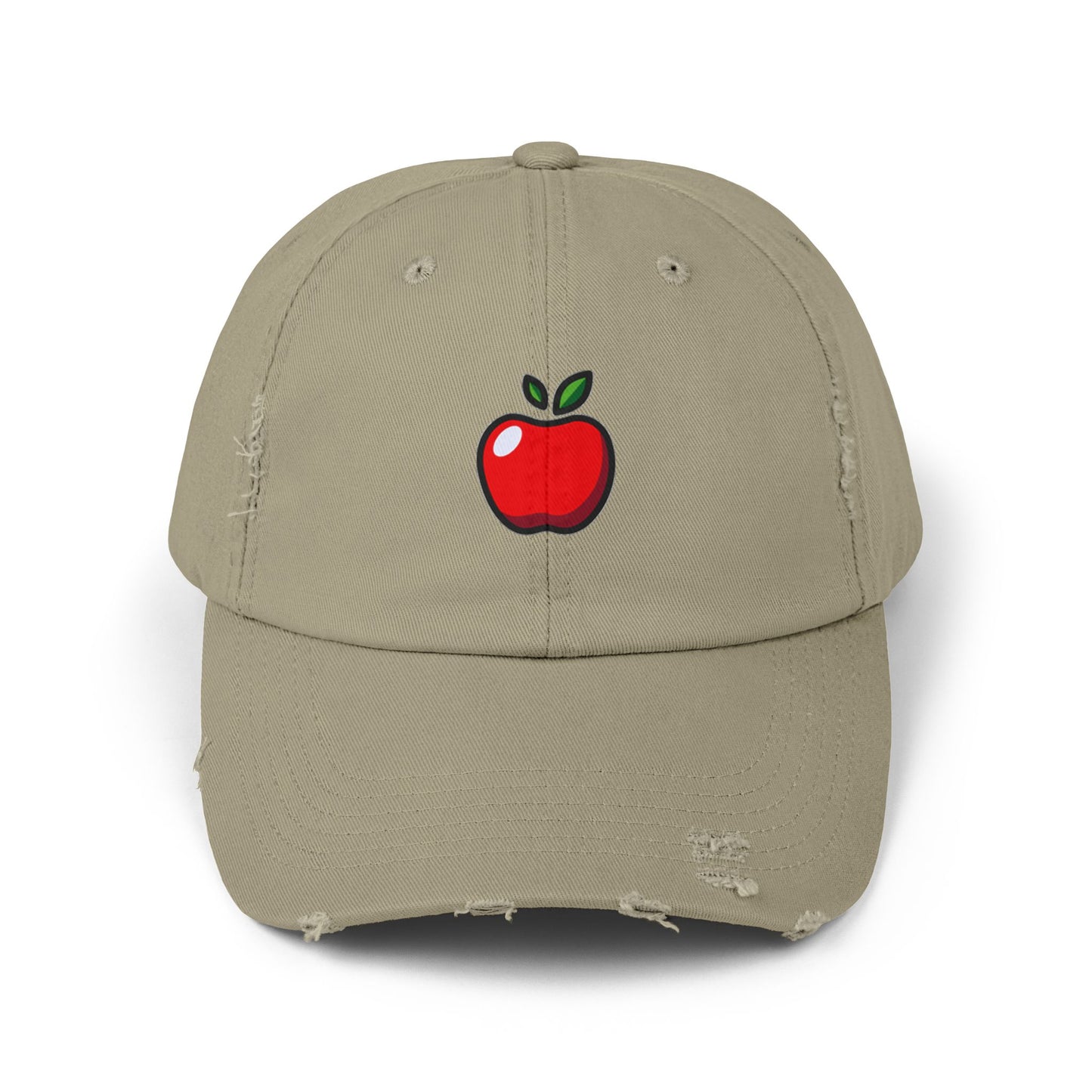 Apple Vintage Distressed Dad Hat Unisex Adjustable Cotton Twill Baseball Cap for Casual Everyday Wear