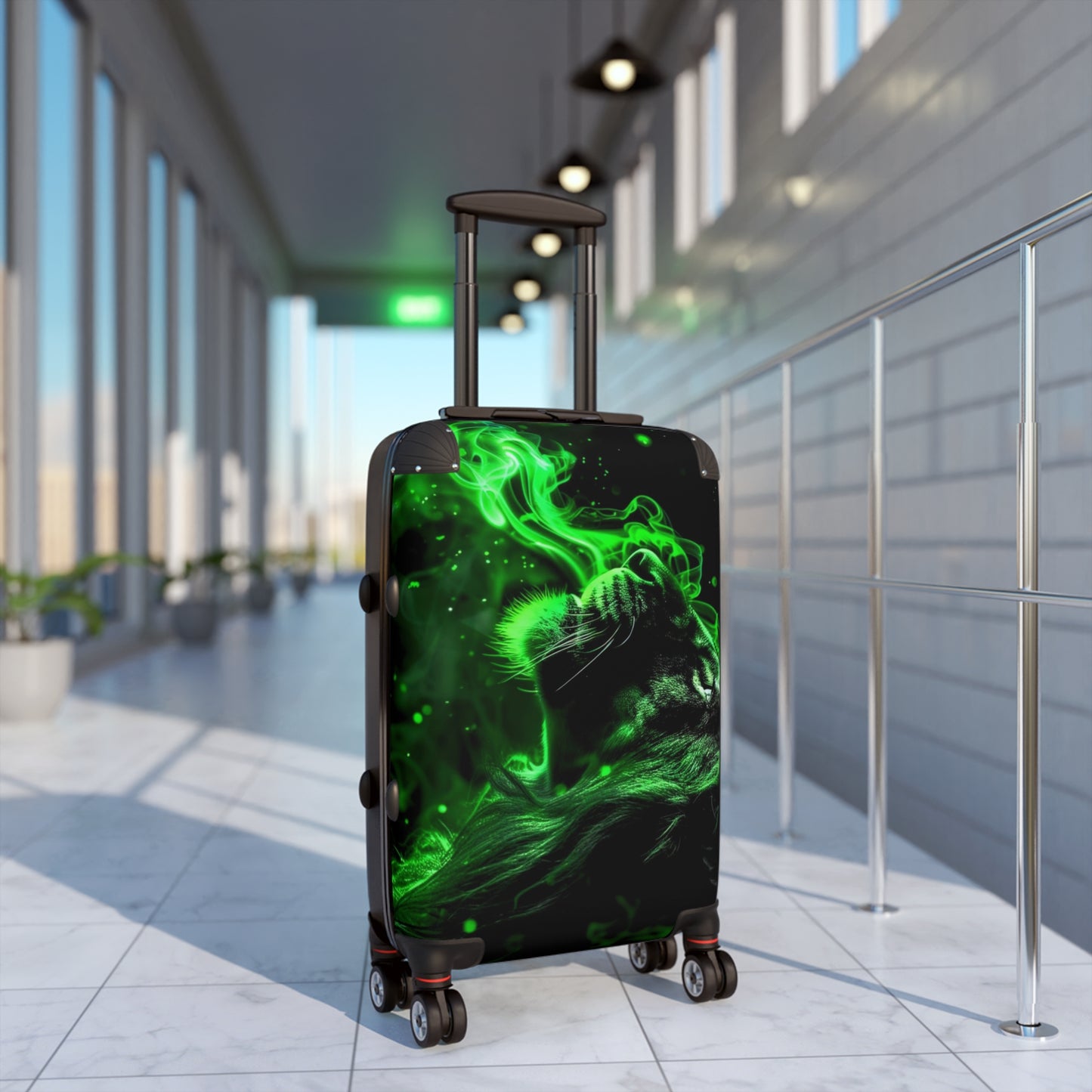 Animals Lion Green Carry-On Suitcase - Stylish Luggage for Travelers
