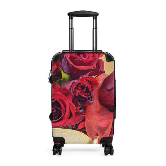 Nature Flowers Floral Red Roses Wedding Art Carry-On Suitcase - Stylish Luggage for Travelers