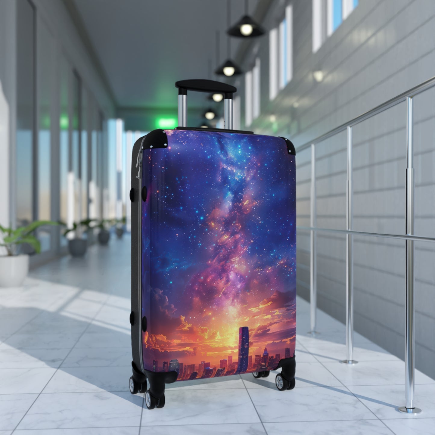 Nature Vibrant Cosmic Art Carry-On Suitcase - Stylish Luggage for Travelers