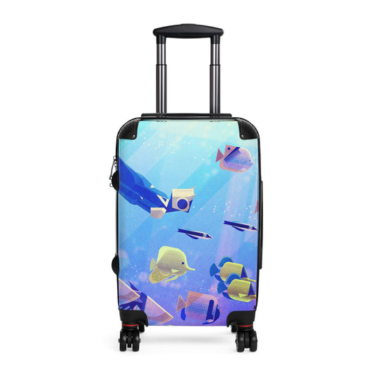 Abstract Underwater Fish Art Carry-On Suitcase - Stylish Luggage for Travelers