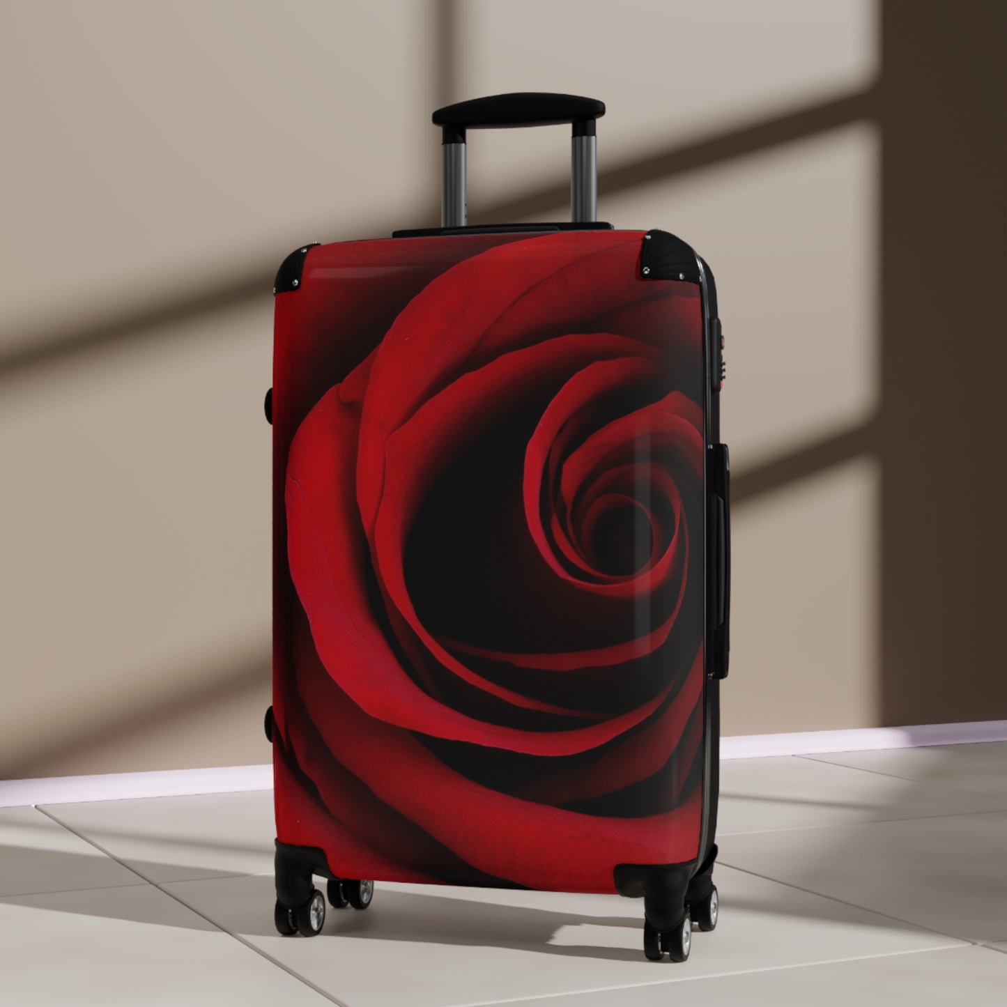 Nature Flowers Floral Red Rose Art Carry-On Suitcase - Stylish Luggage for Travelers