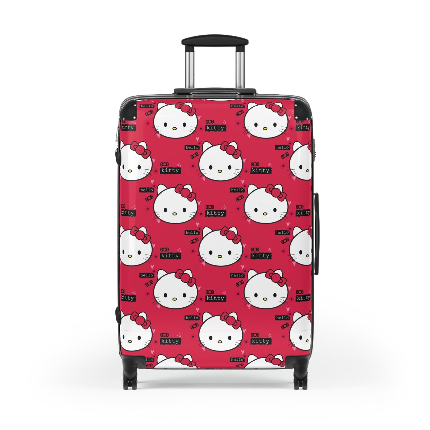 Abstract Kitty Pattern Art Carry-On Suitcase - Stylish Luggage for Travelers