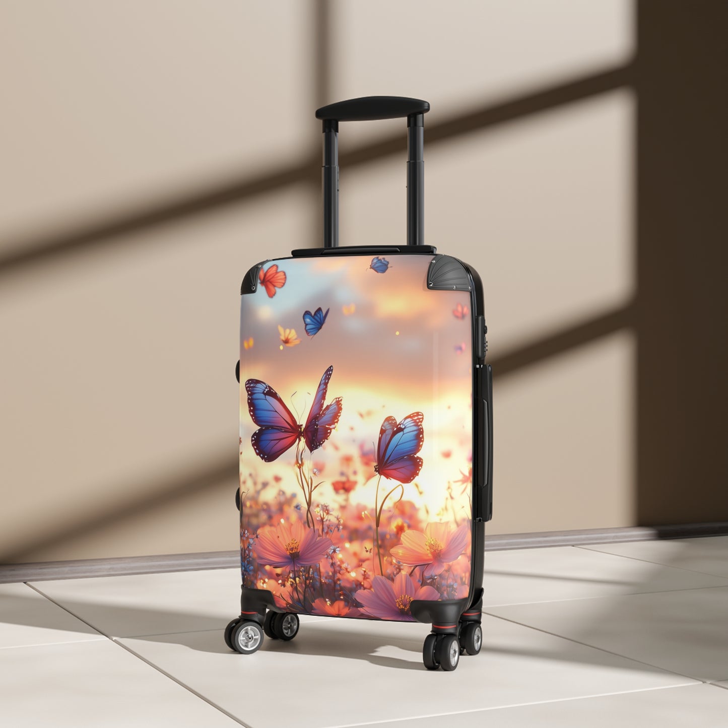 Nature Flowers Floral Butterflies Spring Art Carry-On Suitcase - Stylish Luggage for Travelers