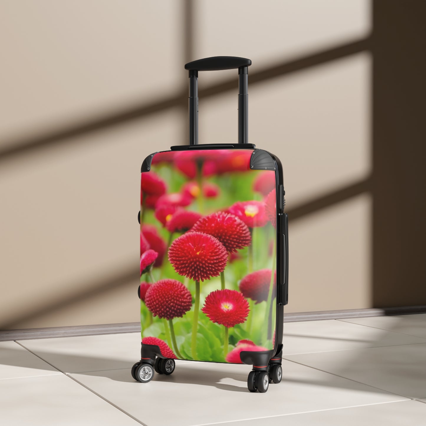 Nature Flowers Floral Red Blossom Art Carry-On Suitcase - Stylish Luggage for Travelers