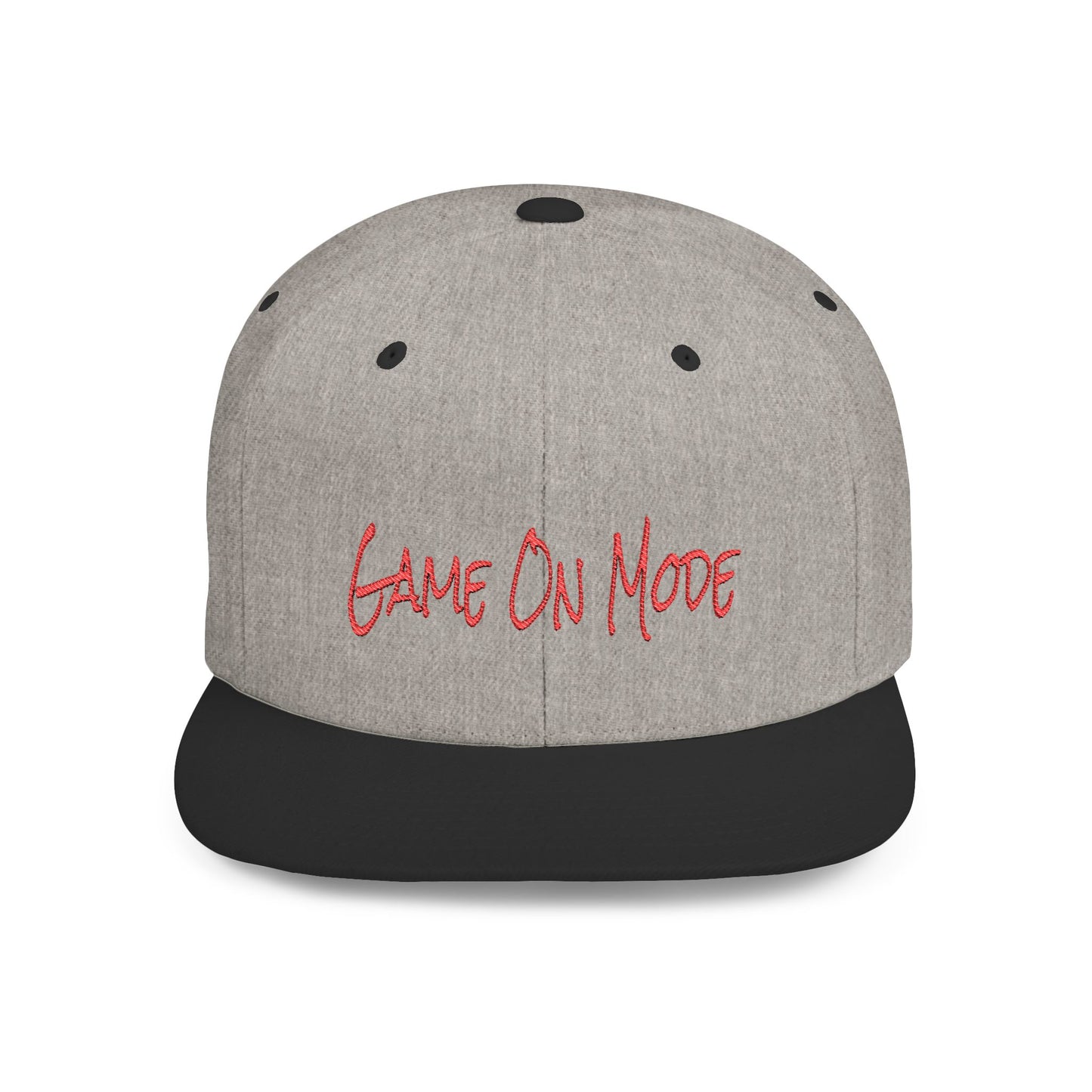 Text Game On Mode Flat Bill Snapback – Lightweight, Custom Fit, Premium Quality