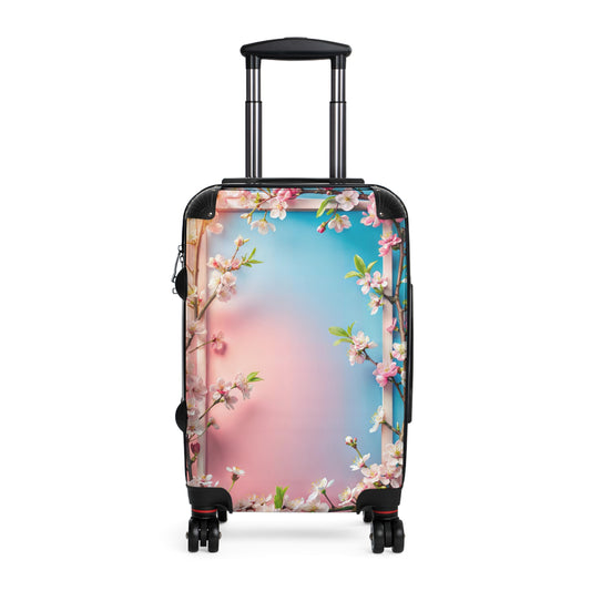 Nature Flowers Floral Square Art Carry-On Suitcase - Stylish Luggage for Travelers