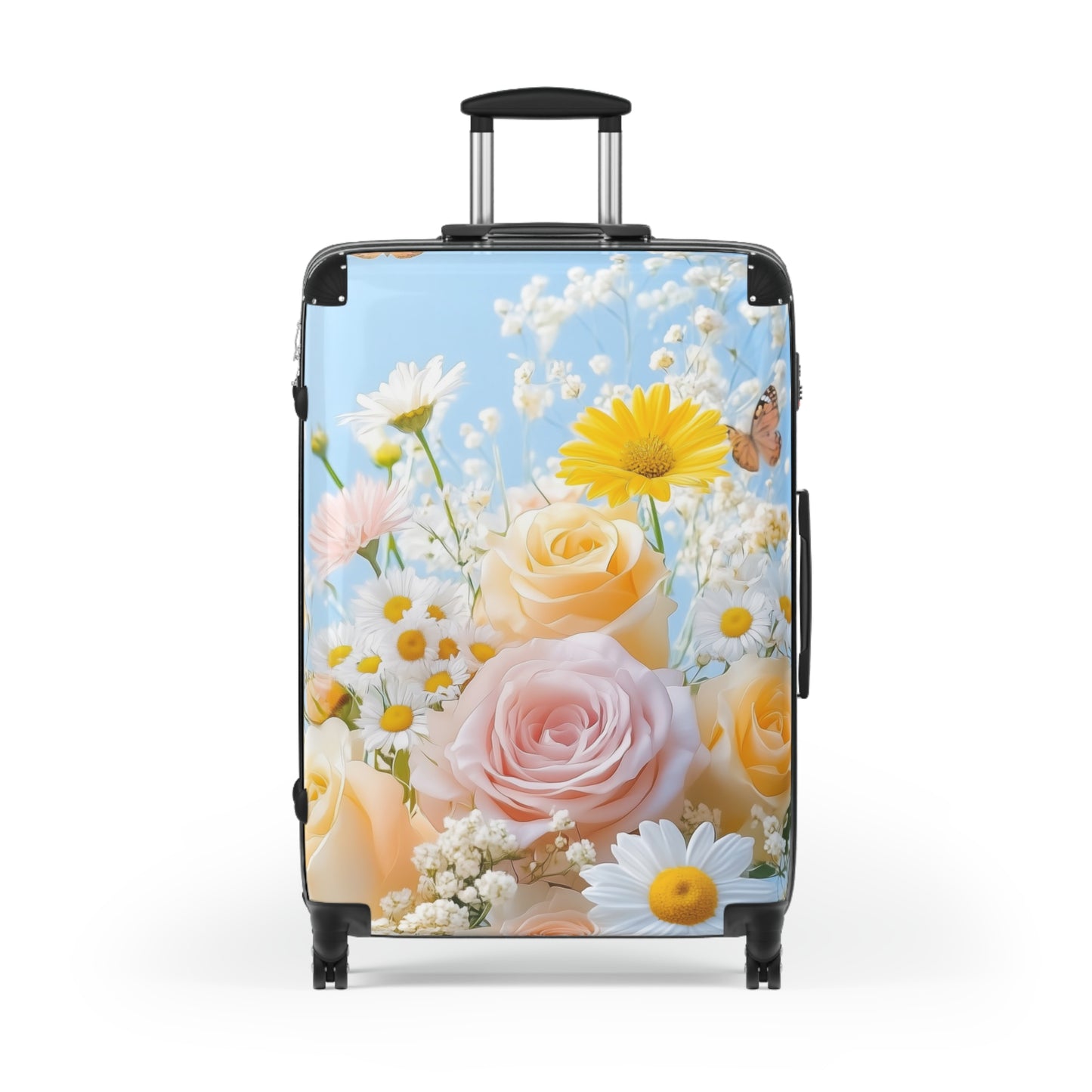 Nature Flowers Floral Chrysanthemums Roses Art Carry-On Suitcase - Stylish Luggage for Travelers