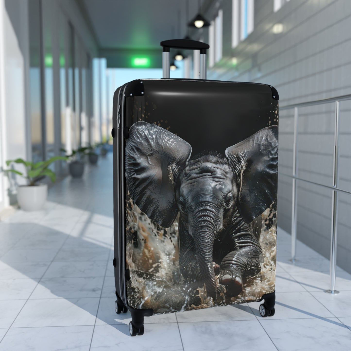 Nature Elephant Splashes Art Carry-On Suitcase - Stylish Luggage for Travelers
