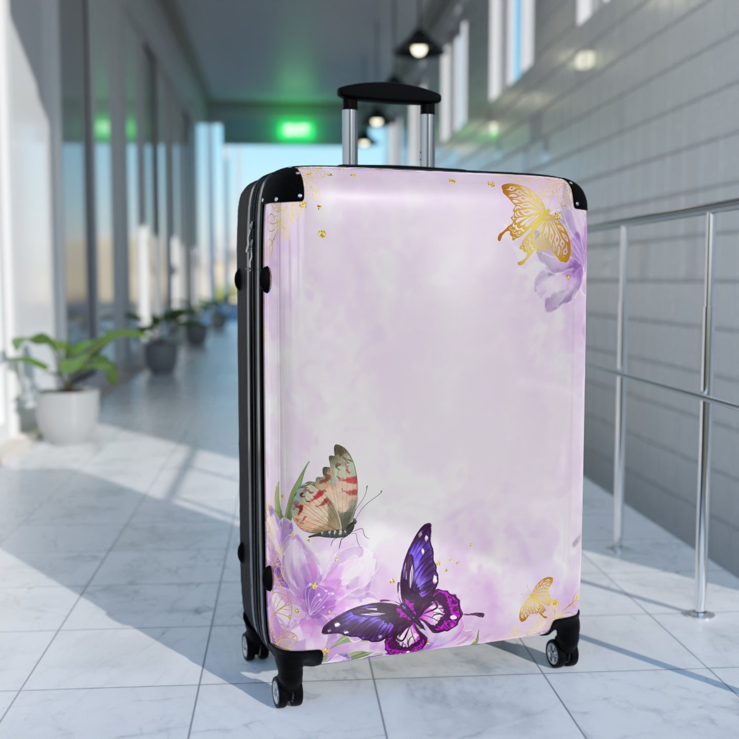 Nature Butterflies Flower Elegant Art Carry-On Suitcase - Stylish Luggage for Travelers