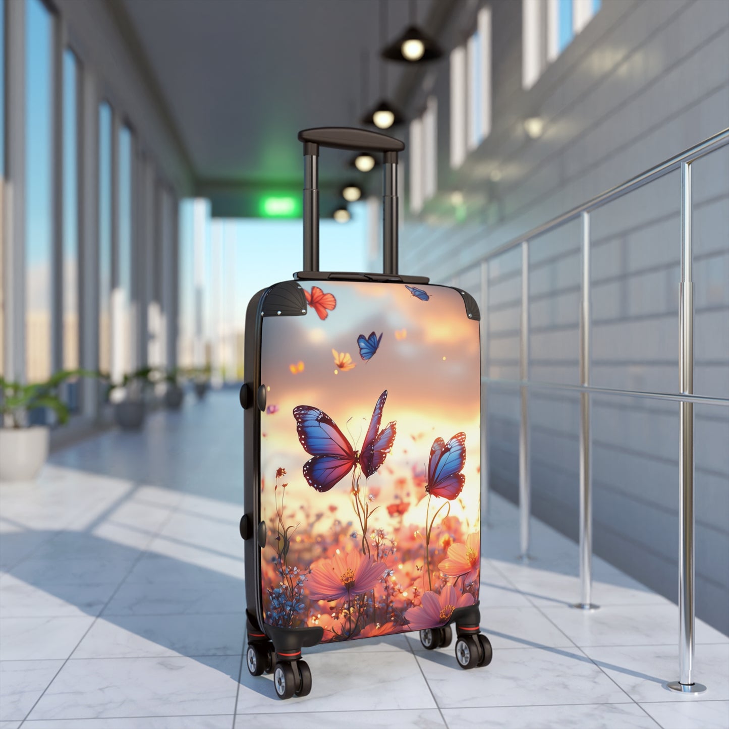 Nature Flowers Floral Butterflies Spring Art Carry-On Suitcase - Stylish Luggage for Travelers