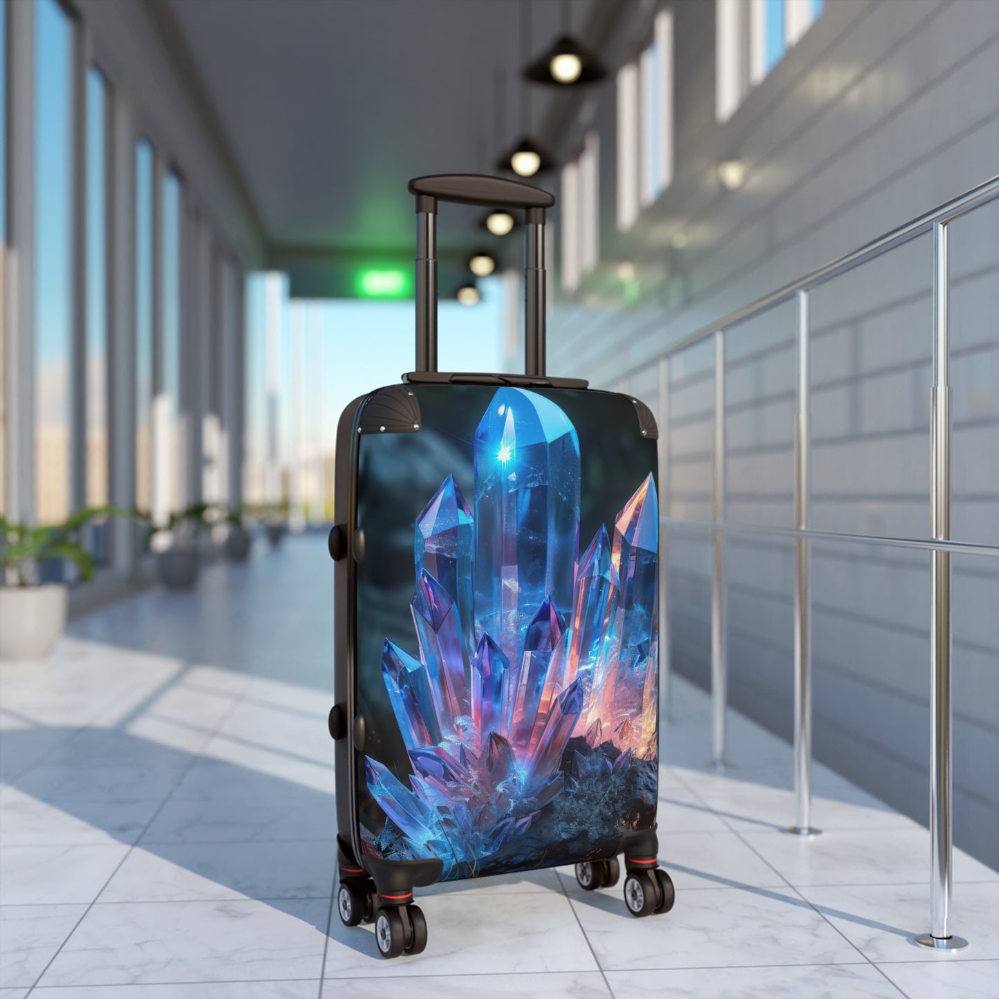 Nature Cluster Glowing Art Carry-On Suitcase - Stylish Luggage for Travelers